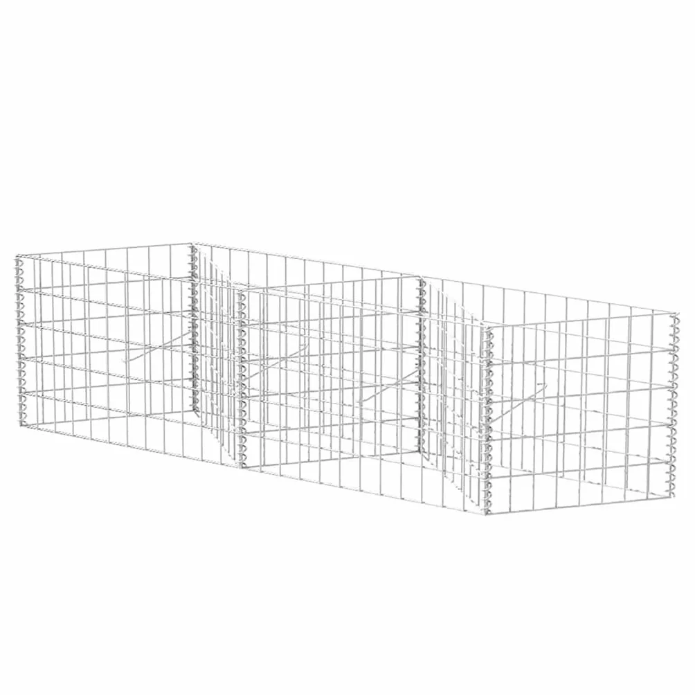 vidaXL Kosz gabionowy, galwanizowana stal, 120x30x50 cm