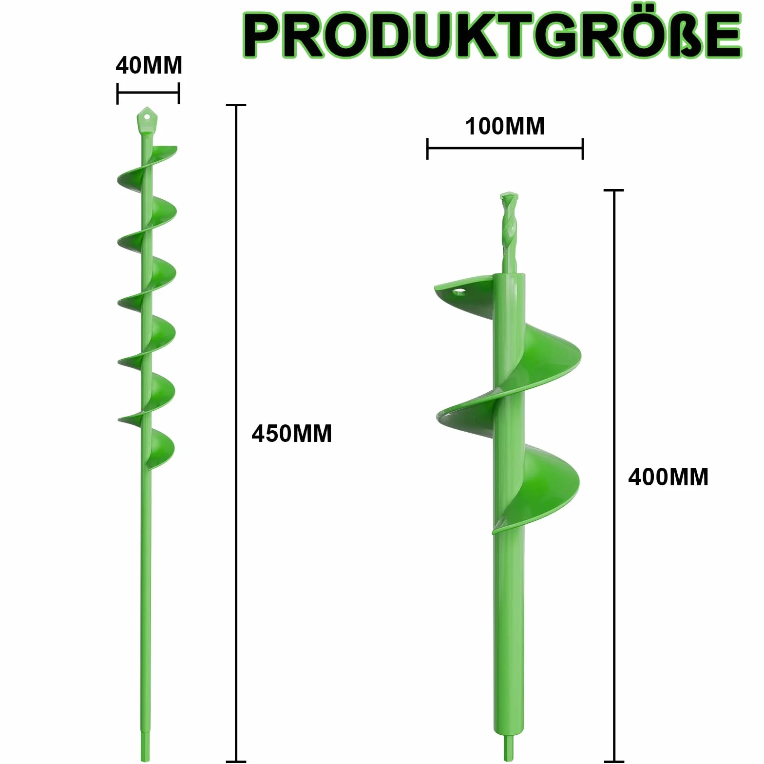 wiertło ogrodowe ZENIX 40 × 450 + 100 × 400 mm do wkrętarki akumulatorowej