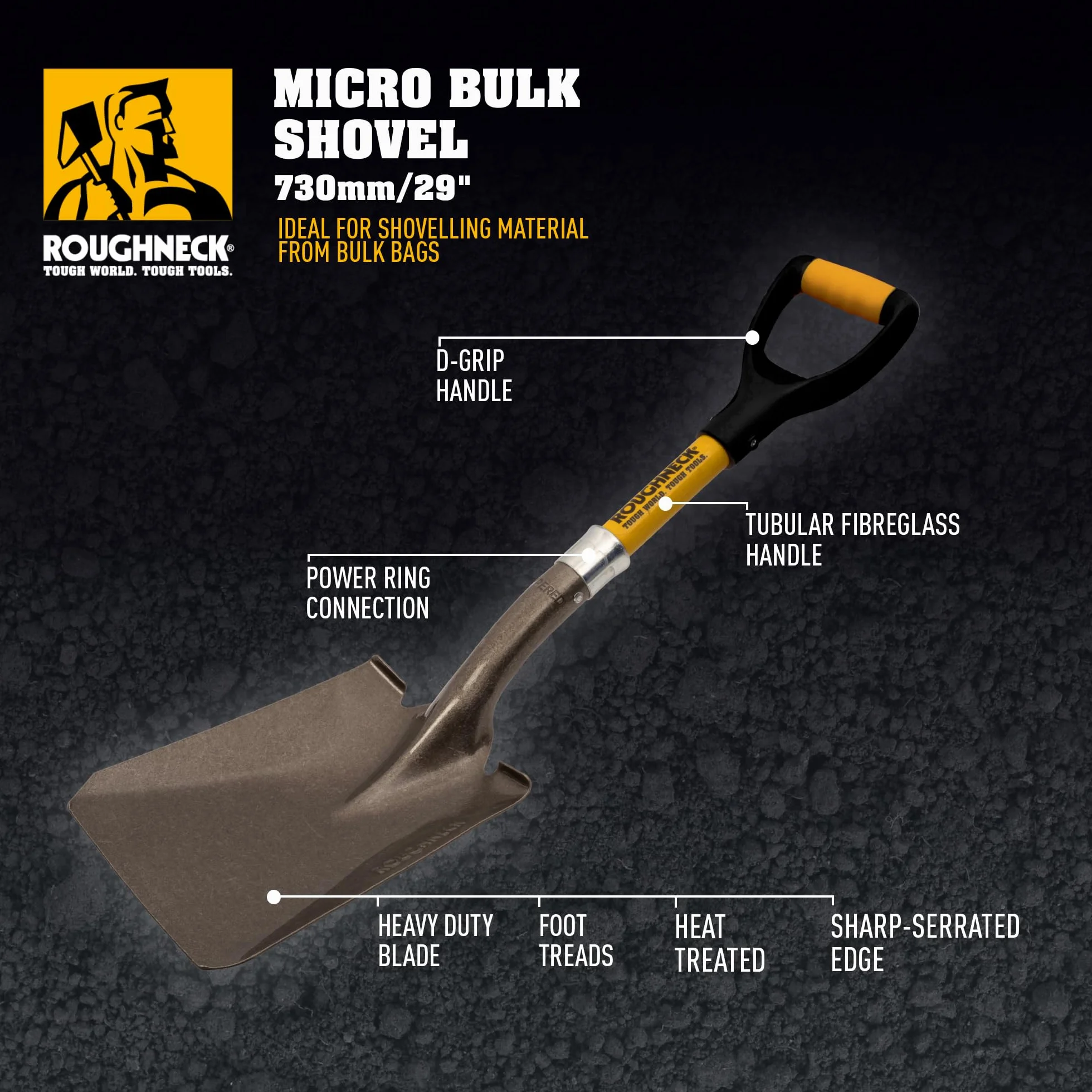 Roughneck Łopata mikro luzem, 710 mm (28")