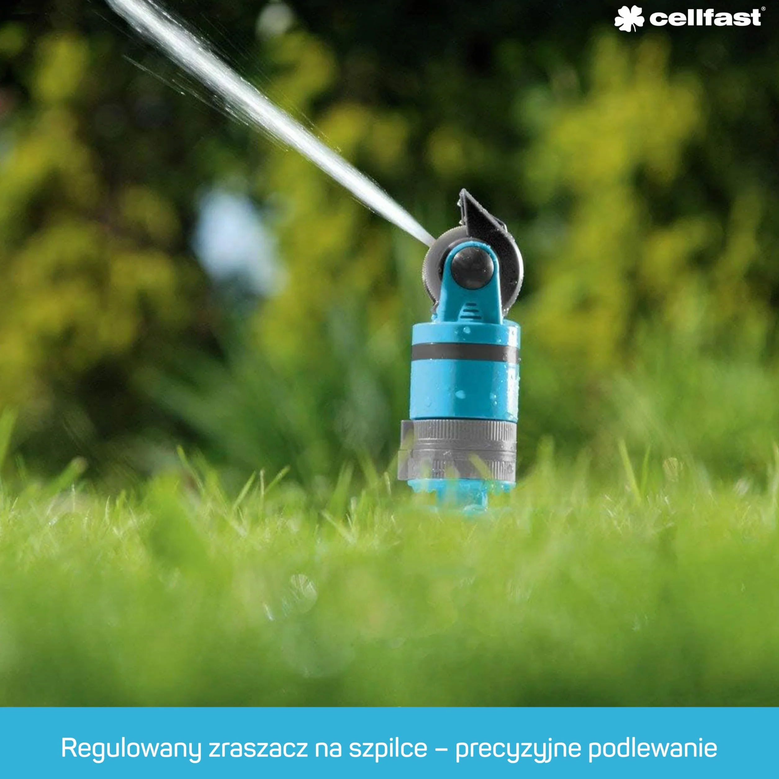 CELLFAST Zraszacz Sektorowy Zraszacz Ogrodowy Do Trawnika Kwiatów Roślin Stopniowa Regulacja Ustawienie Obszaru Zraszania Multi Ideal