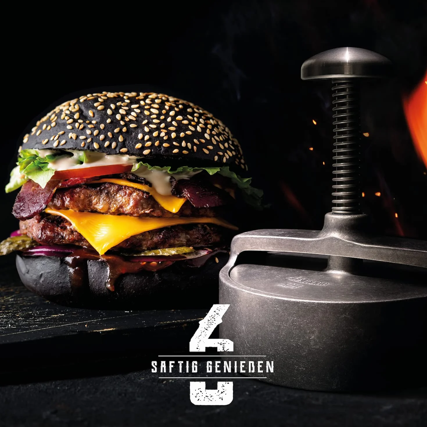 Burger Press XL 4,9 cala powłoka nieprzywierająca Hamburger Patty Maker