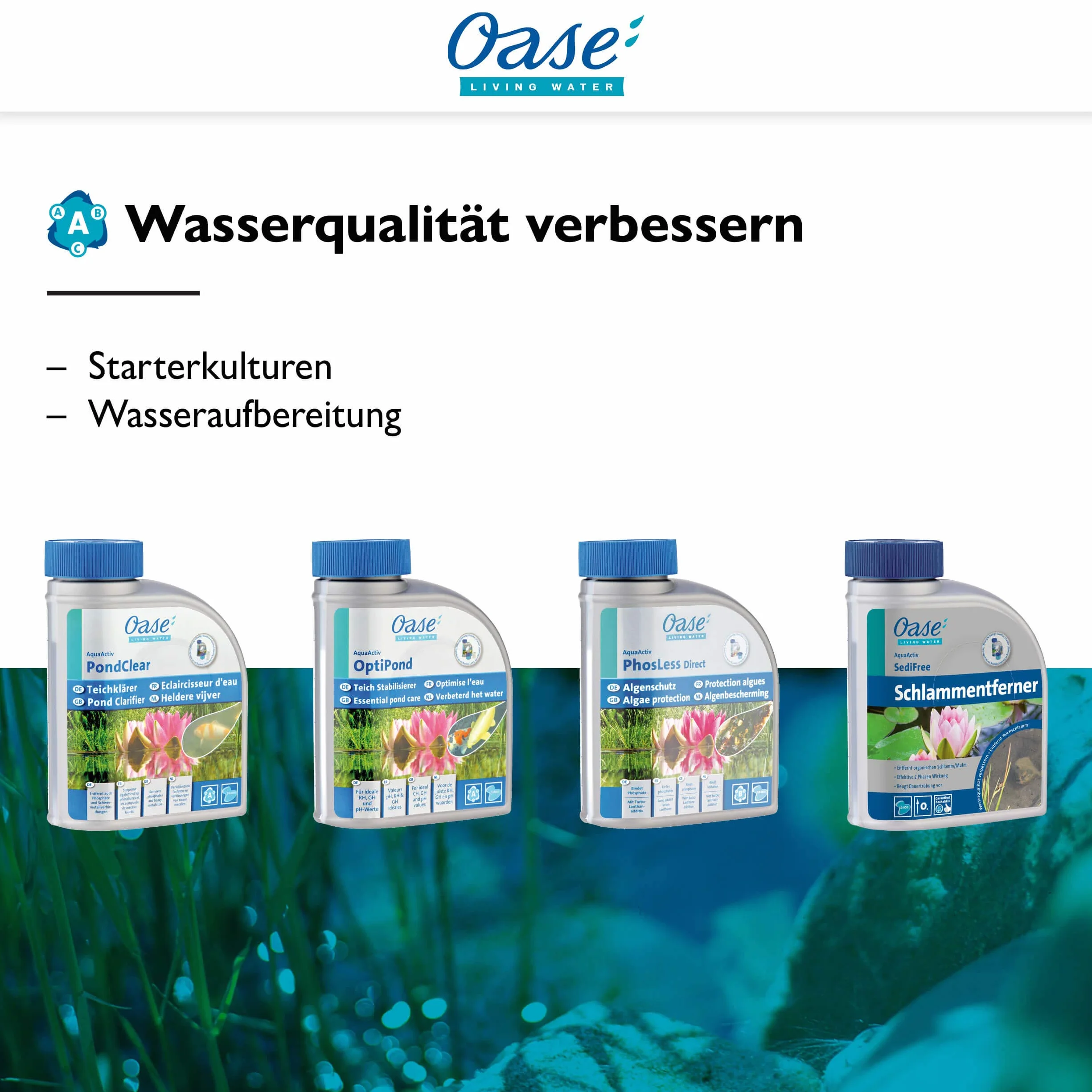 Oase AquaActiv Safe&Care uzdatniacz wody do stawów 500 ml