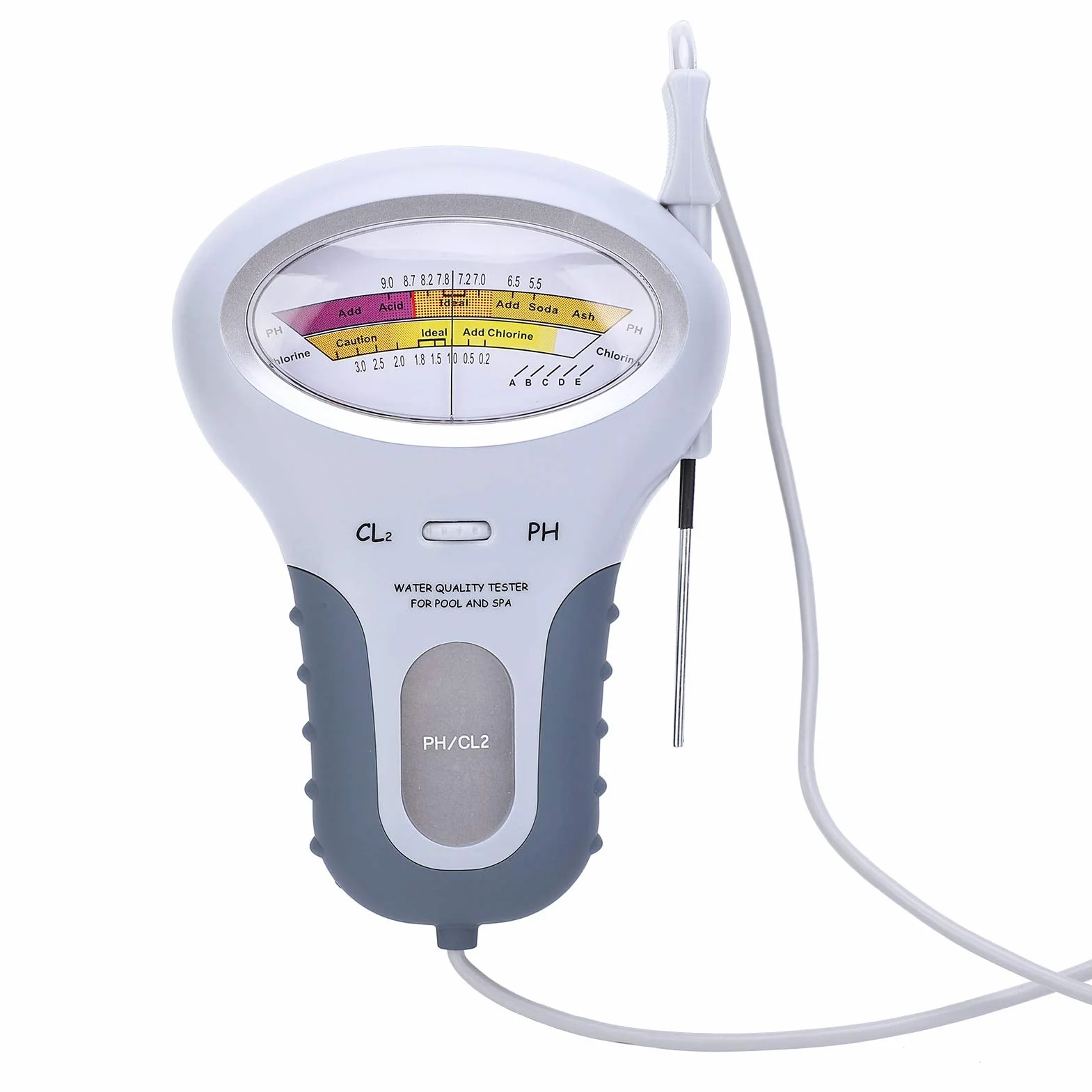 Jarchii Tester chloru, przenośny, cyfrowy miernik jakości wody, poziom pH chloru CL2, miernik jakości wody, monitor z sondą do basenu, spa