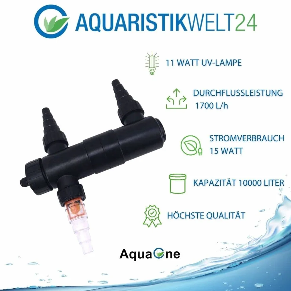 AquaOne UVC CUV 111 oczyszczacz wody z lampą UV 11 W do stawu akwarium