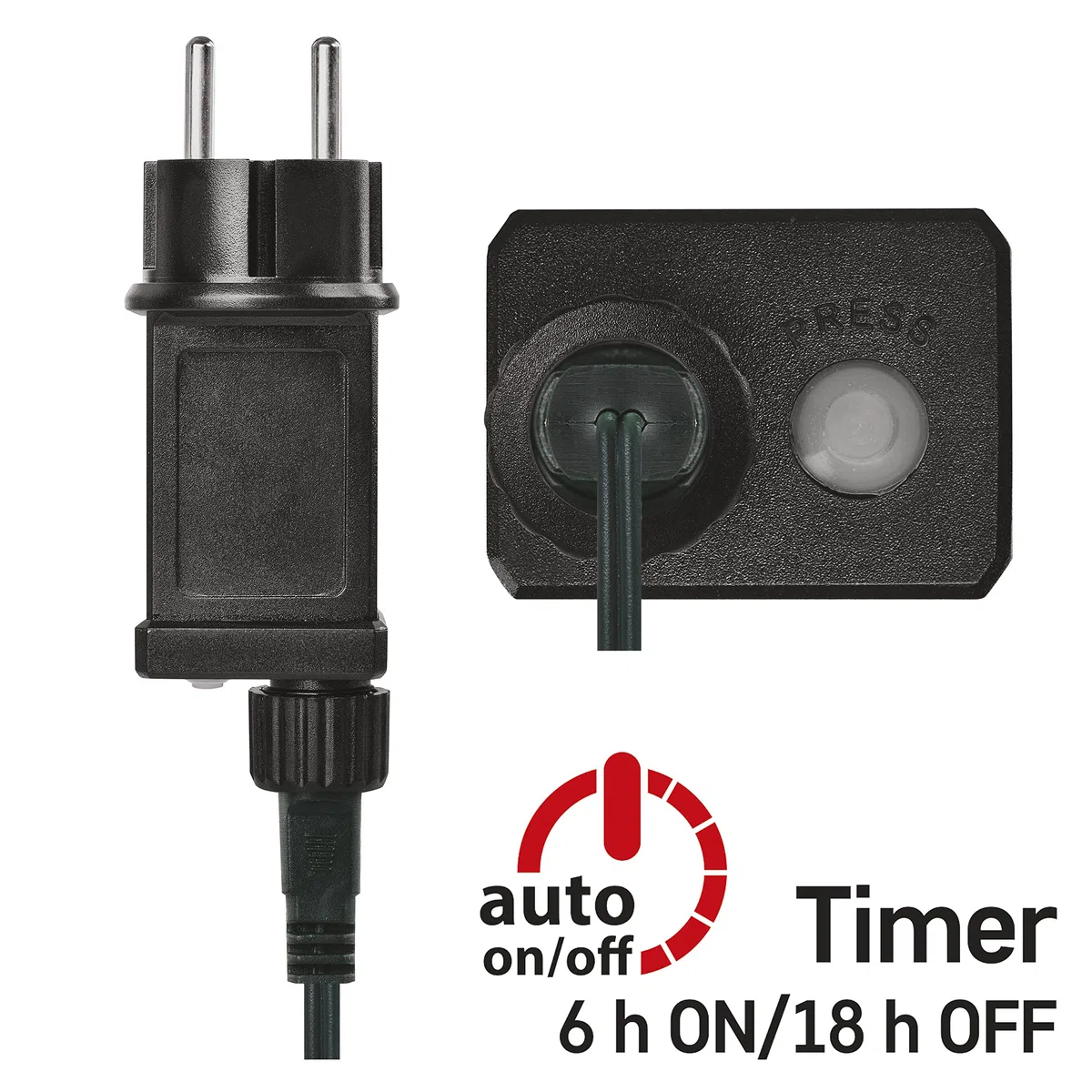 EMOS DCFC06 Świecący renifer z 40 diodami LED, oryginalna dekoracja bożonarodzeniowa, zimna biel, IP44 do użytku na zewnątrz, kabel 5 m + zasilacz sieciowy, 10000 godzin, timer 6/18 h, 2,1 W