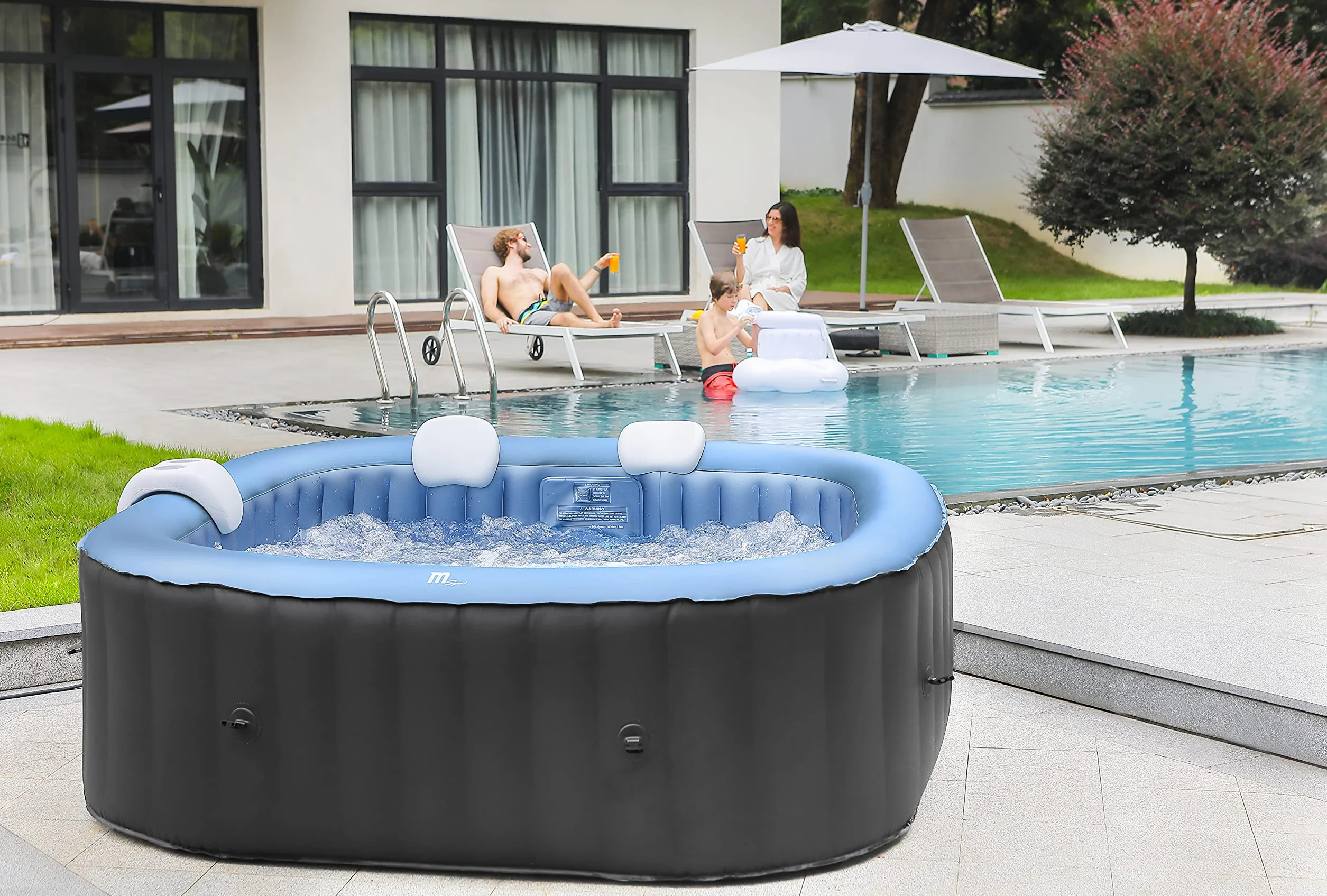 Poliuretanowe poduszki pod zagłówek i uchwyt na kubek do jacuzzi