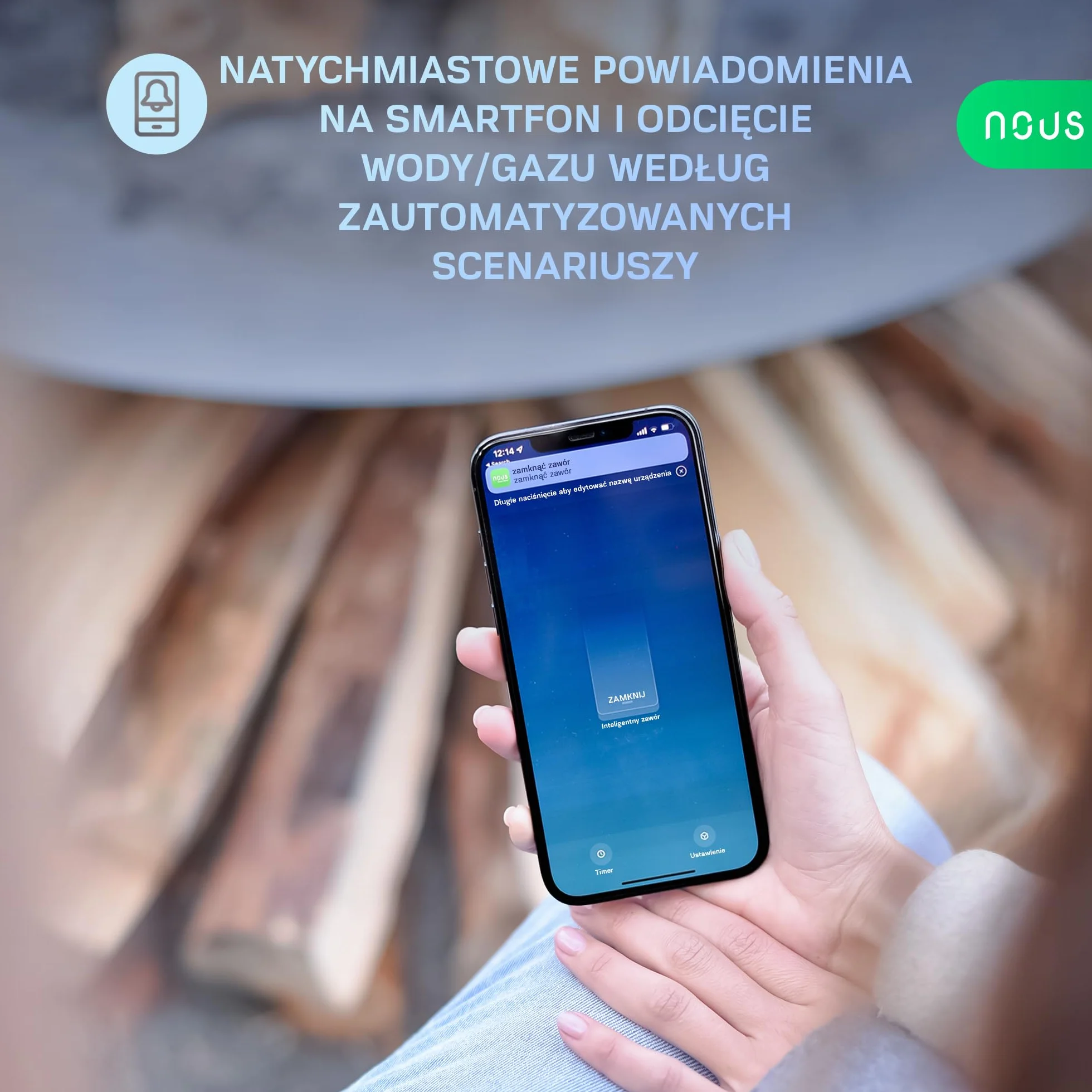 Elektryczny zawór wody NOUS L3 Wifi, kompatybilny z Google Assistant, Amazon Alexa, NOUS Smart Home App, Tuya smart life, czasowy zawór wody do podlewania ogrodu WLAN, WiFi 2,4 GHz