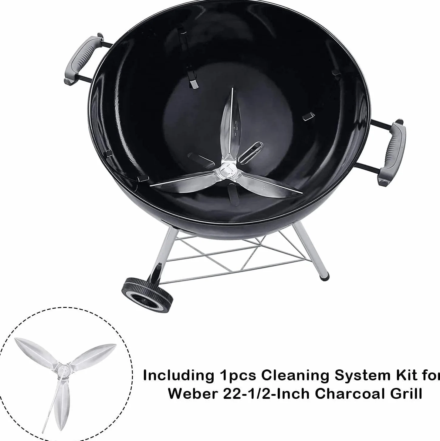Denmay ruszt do gotowania węglowy 7441 zestaw czyszczenia 7444 do Weber 57 cm One-Touch Master-Touch grill węglowy