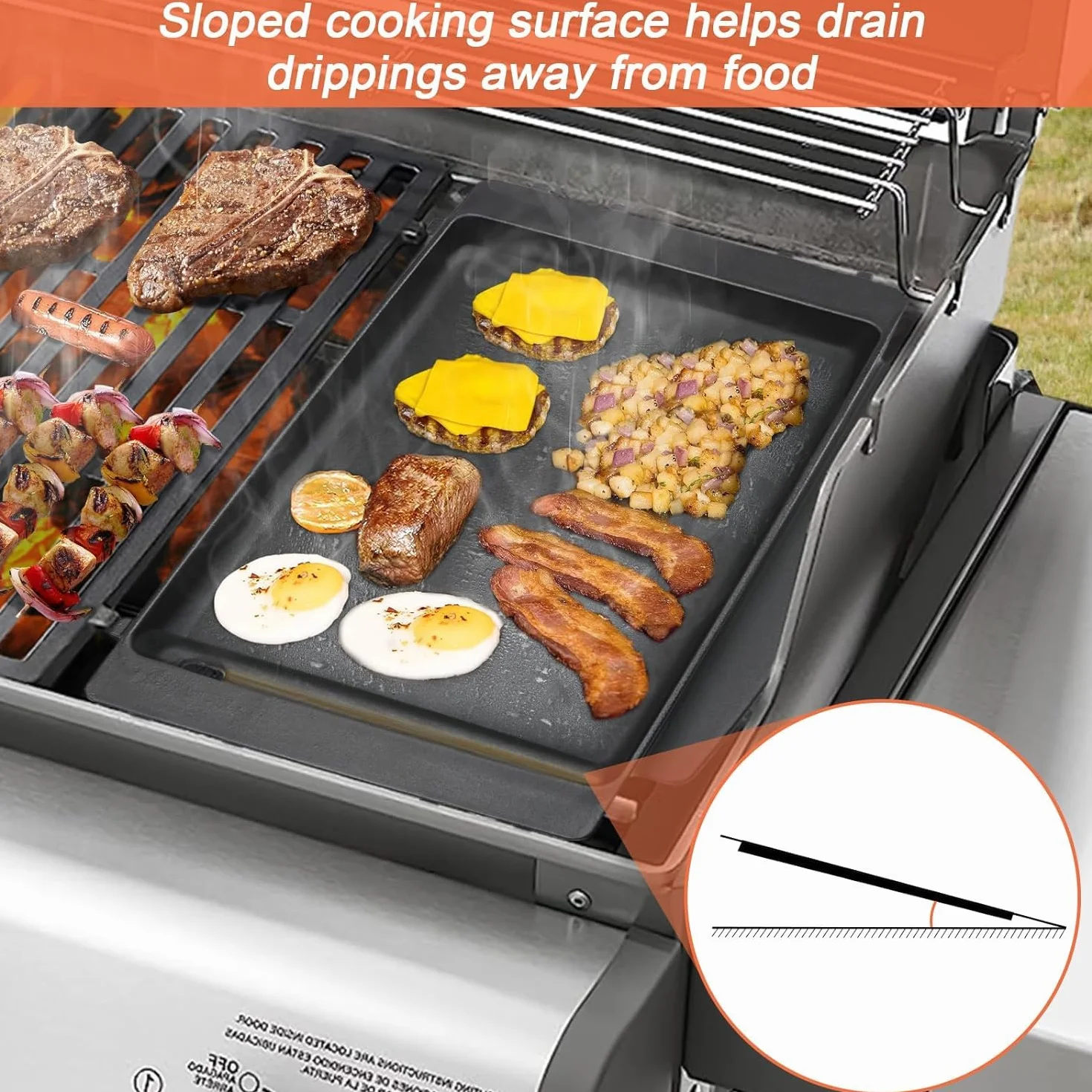 Denmay Żeliwna płyta grillowa Plancha do Weber Spirit E210 S330 1 opakowanie