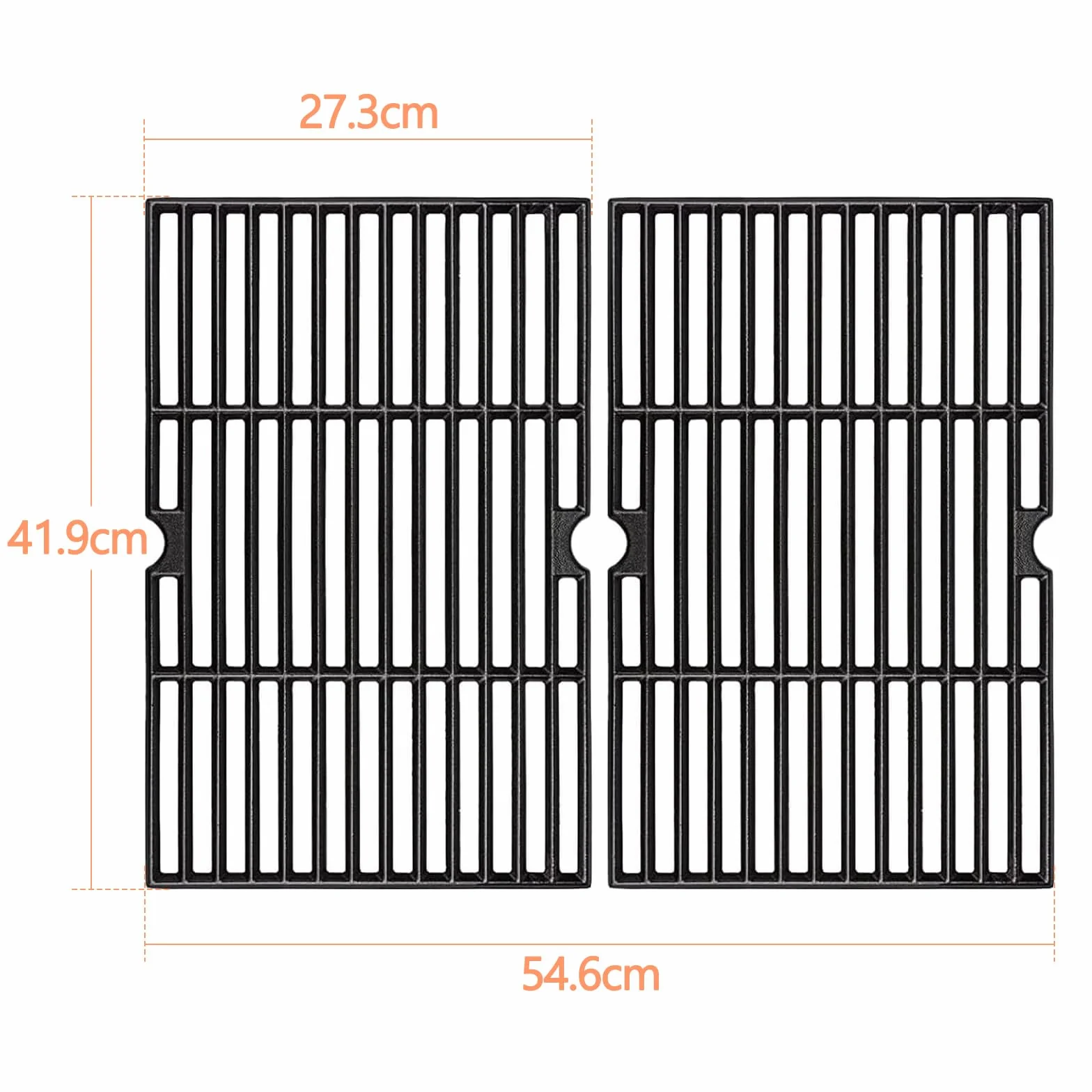 Denmay 41,9 x 54,6 cm, żeliwny ruszt do grillowania, części zamienne do Tepro Toronto Click, Taino Hero XL, grill na węgiel drzewny, żeliwny grill węglowy Activa, żeliwny odlew, EL Fuego Montreal,
