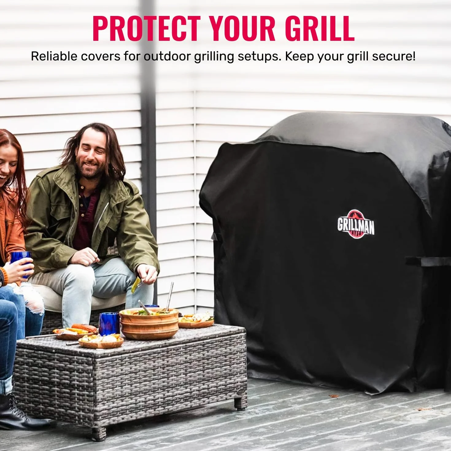 Grillman Pokrowiec na grilla wodoodporny UV 132x66 cm do Weber Brinkmann Char Broil