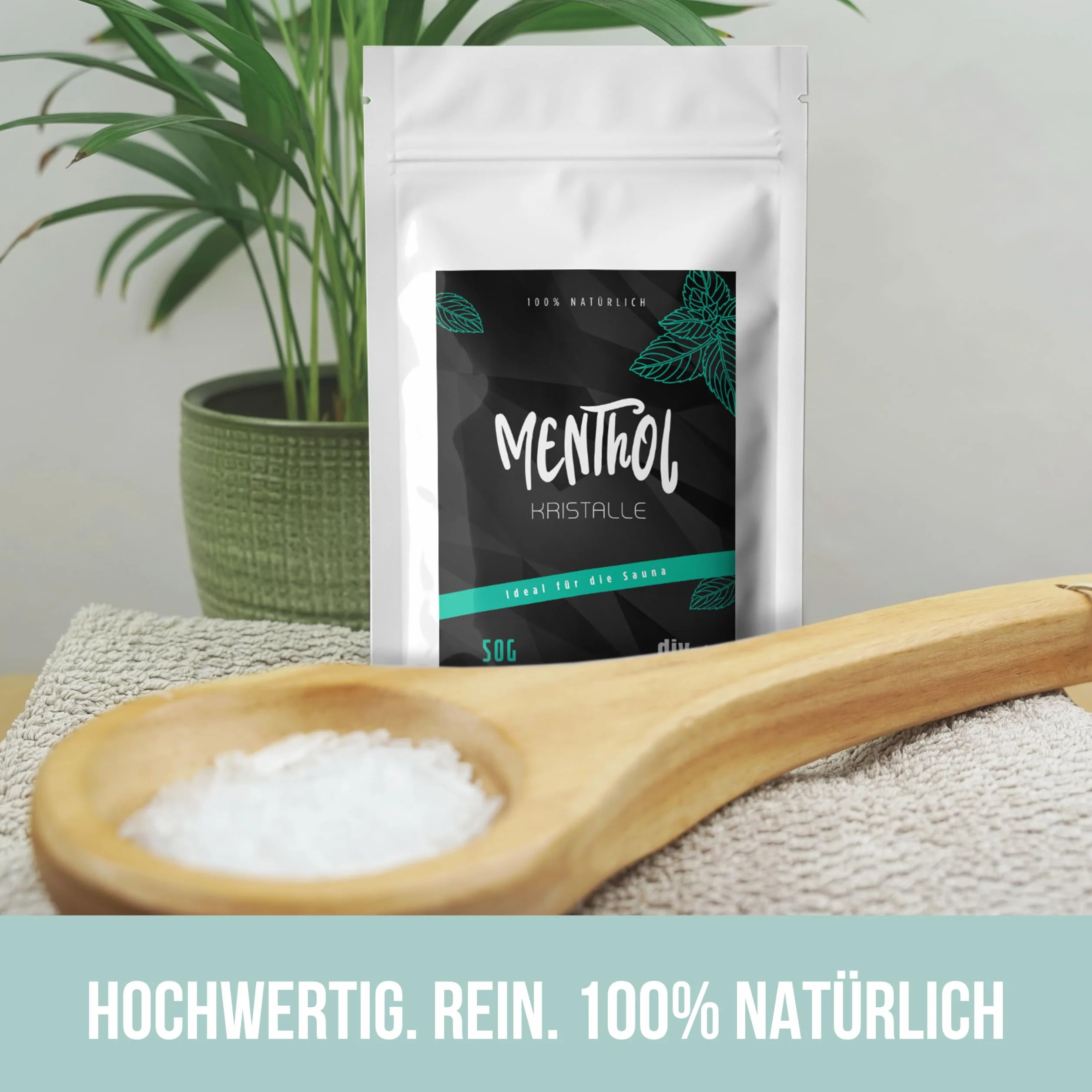 500g kryształków mentolowych w praktycznej torebce z suwakiem - certyfikowana jakość premium ze 100% czystego olejku miętowego - idealne jako napar do sauny - kryształki lodu
