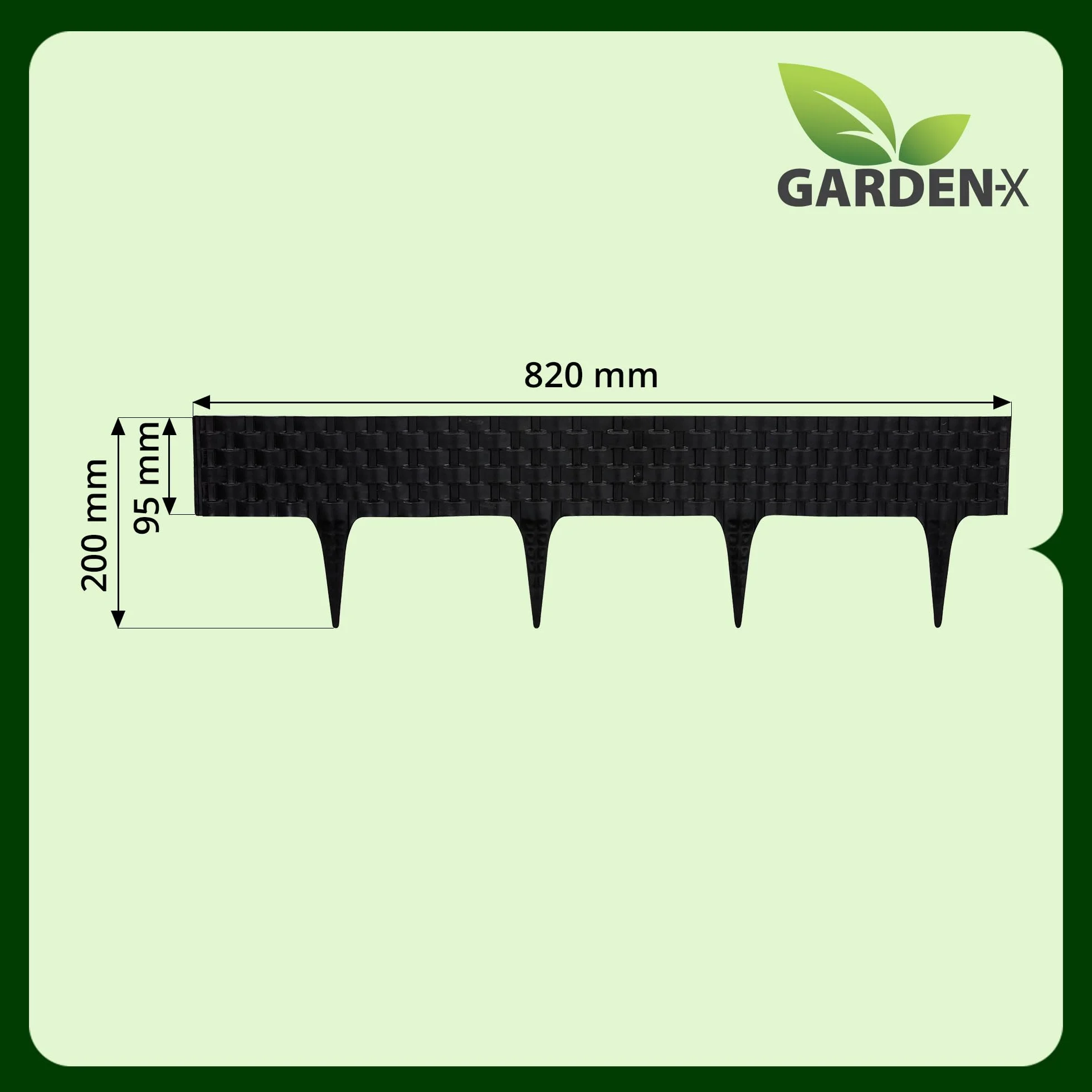 GARDENIX 3.2 m rattan łóżko granicy granicy trawnik krawędź ogród palisada łóżko ogrodzenie (brązowy)