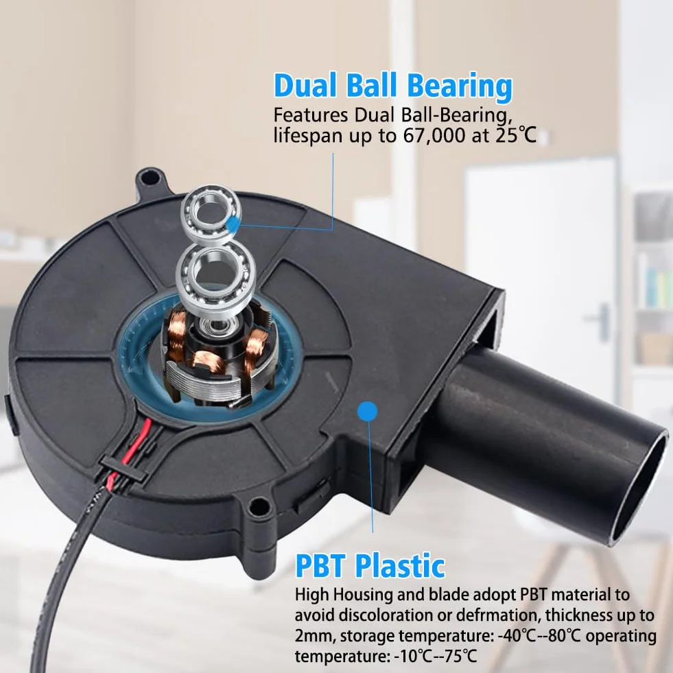 Wentylator radiowy 12 V, 220 V, chłodzenie z kontrolerem do urządzeń gospodarstwa domowego, dmuchawa, wentylator do wentylacji, wymiany wentylatora, BBQ, nadmuchiwany kominek, dmuchawa