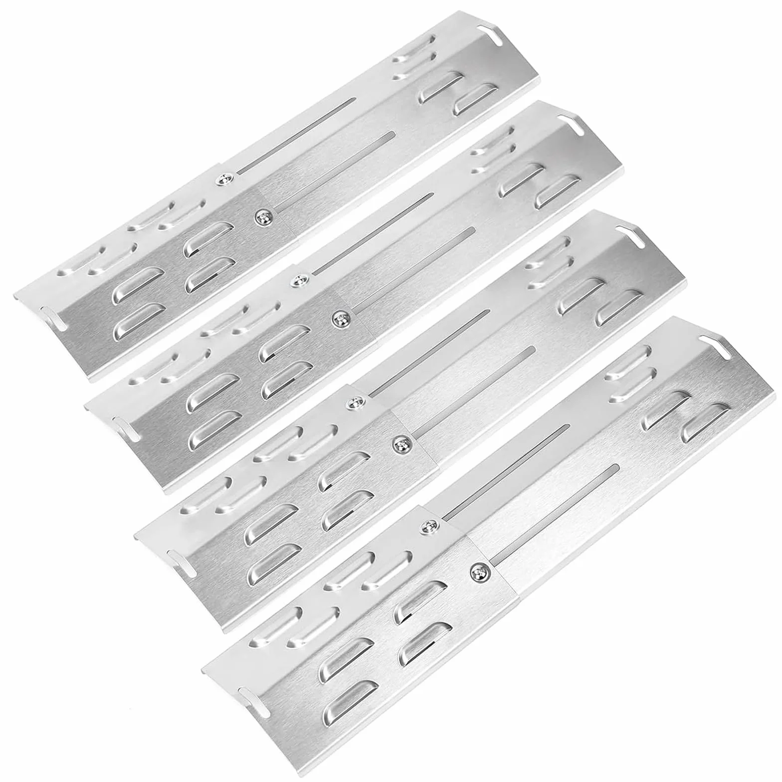 Denmay 29 do 43 cm uniwersalna osłona palnika do grilla gazowego Enders, Landmann, Charbroil, płyta grzewcza ze stali nierdzewnej, części zamienne do Burnhard, Barbecook, Taino, Proficook, 4 sztuki
