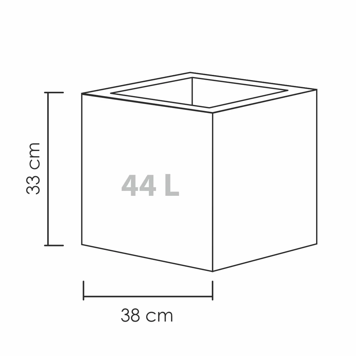 Scheurich C-Cube Donica Stony Black 40 cm wysokość 33 cm