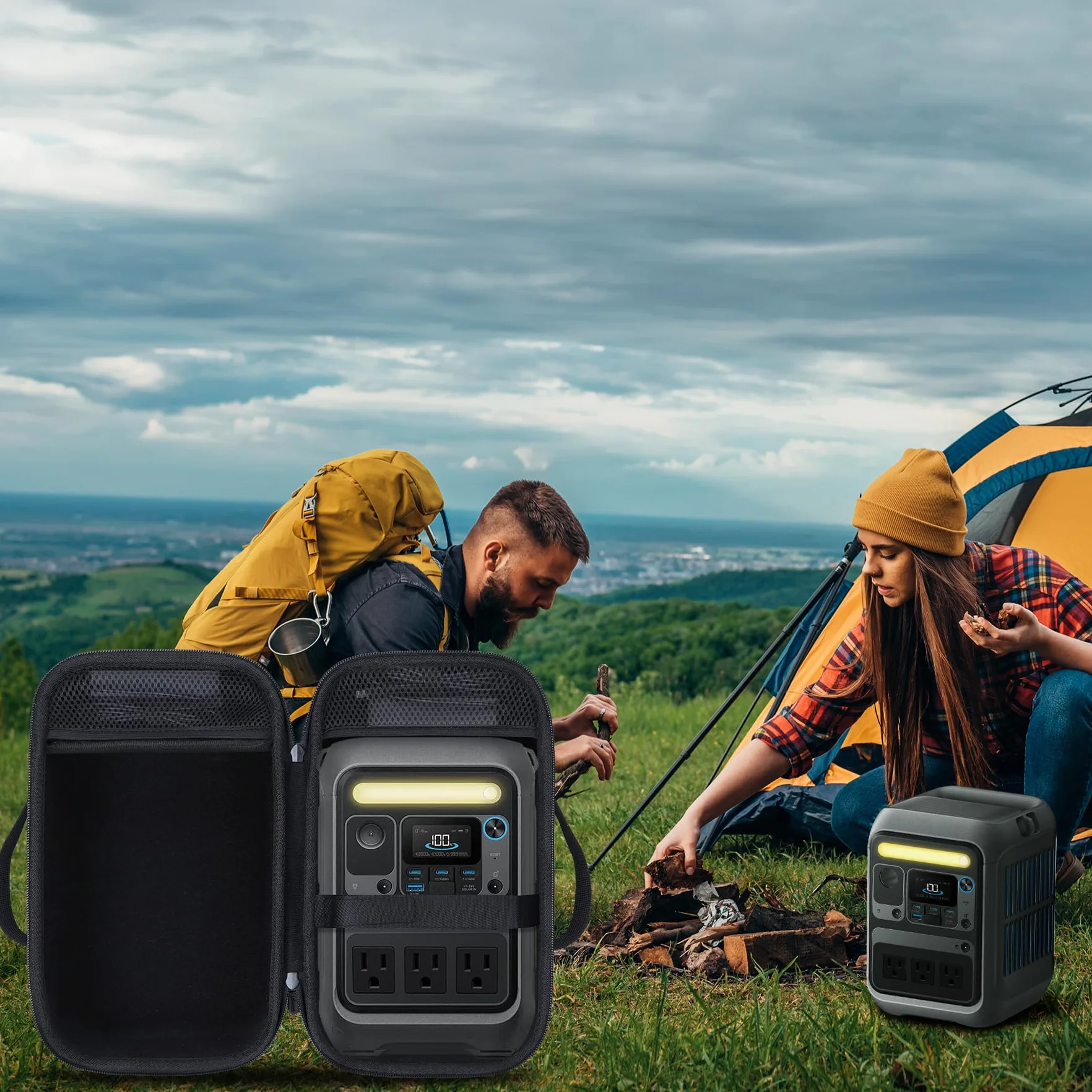 Lebakort Twarde etui kompatybilne z Anker SOLIX C300 przenośna stacja zasilająca zewnętrzna 288 Wh bateria LiFePO4 300 W (600 W Surge) generator słoneczny, Czarna obudowa