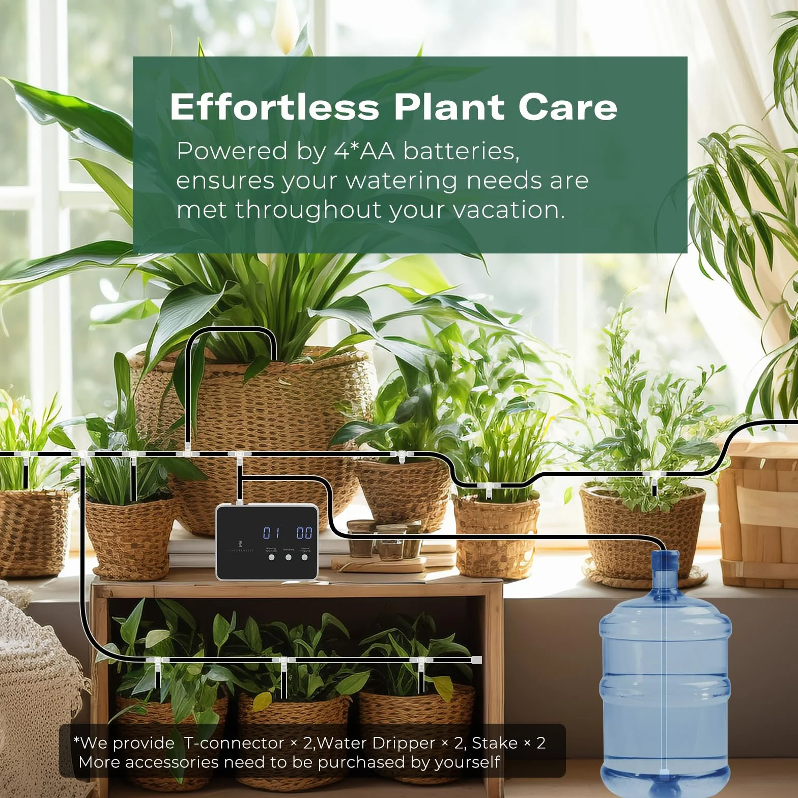 THIRDREALITY Zigbee Smart Watering Kit Pro, system nawadniania roślin wewnętrznych, wymagany hub,