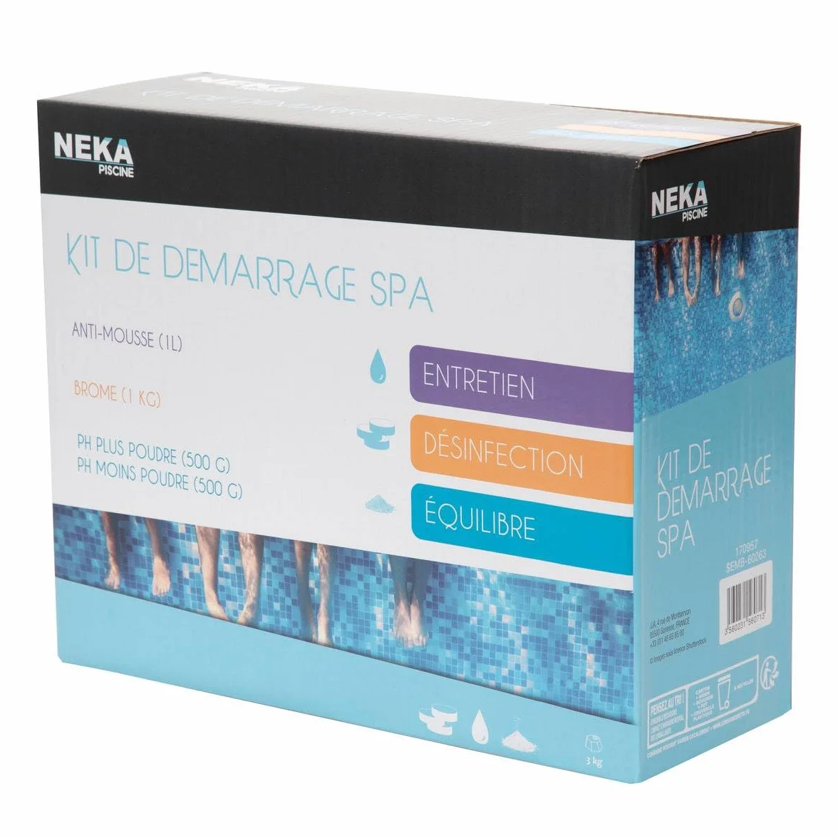 Zestaw startowy 4 produkty do spa - Brom/odpieniający/ph+/ph- - kompletne uzdatnianie wody w spa