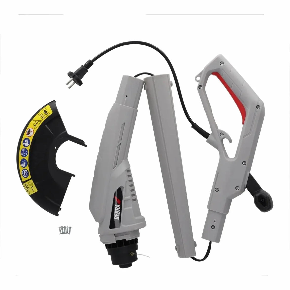 Dedra DED8696 – podkaszarka elektryczna 350 W, szerokość koszenia 22 cm, automatyczne podawanie żyłki, waga 1,3 kg, system TAP&GO