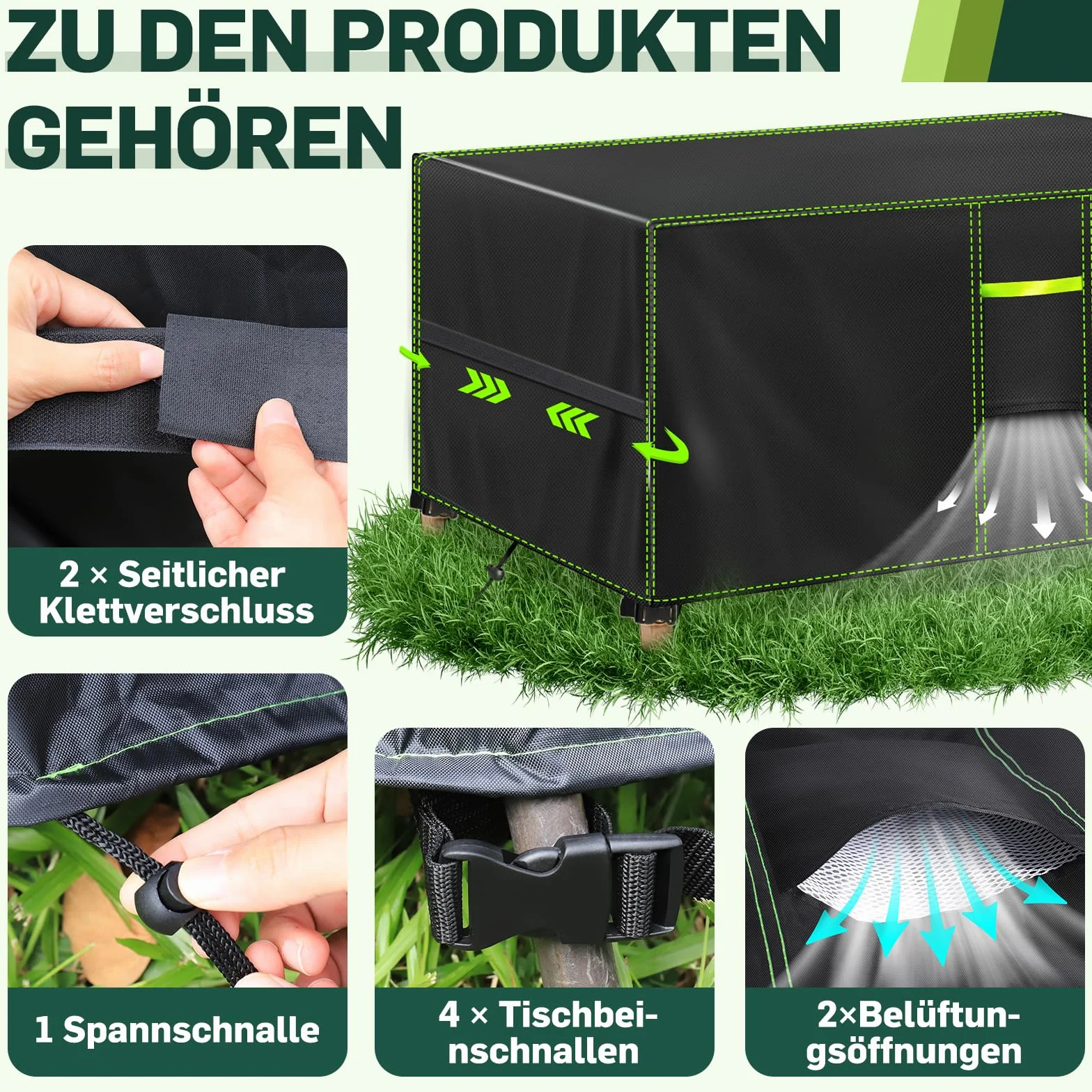 Pokrowiec na meble ogrodowe wodoodporny 420D Oxford 270 x 180 x 89 cm