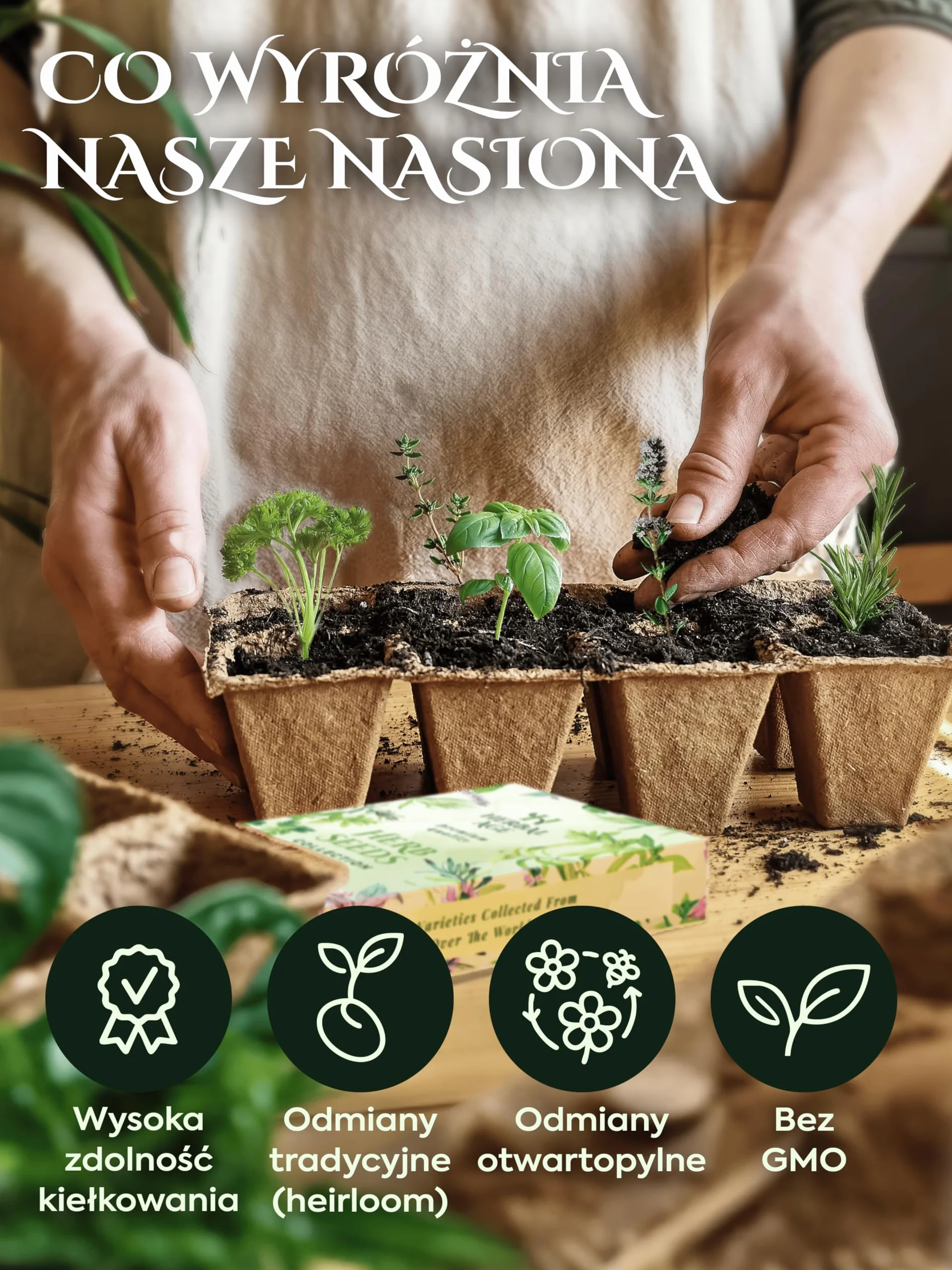 HERBAL AGE Zestaw Do Uprawy Własnych Nasion, 12 Nasion Warzyw, 5100 Roślin Heirloom