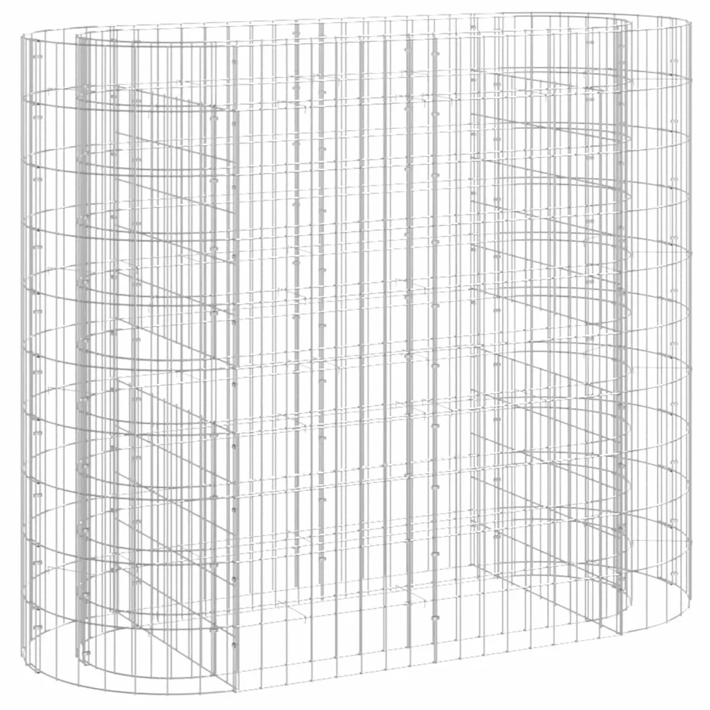 vidaXL Podwyższona donica gabionowa, galwanizowane żelazo, 120x50x100
