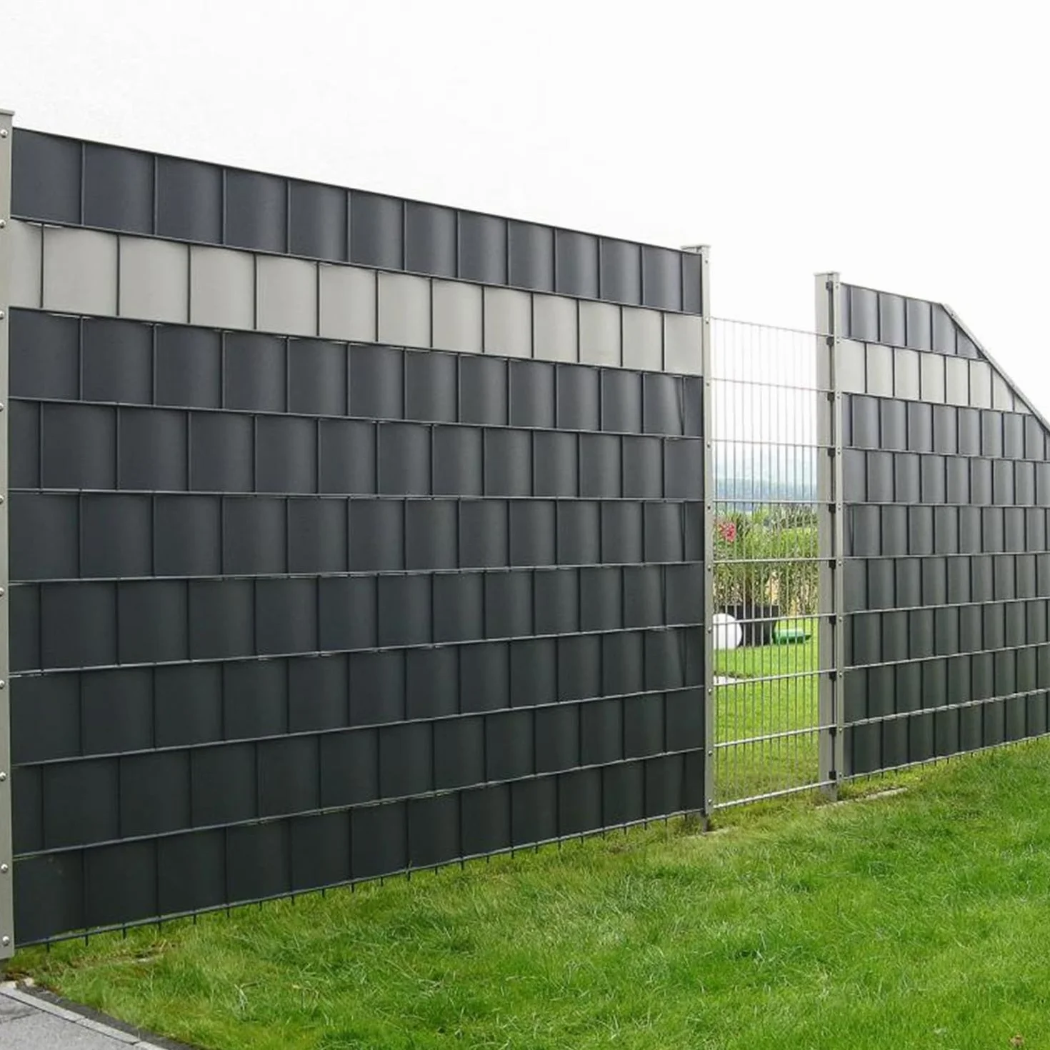 Taśma ogrodzeniowa osłona na płot 19cm x 35m + 20 klipsów (Antracyt)