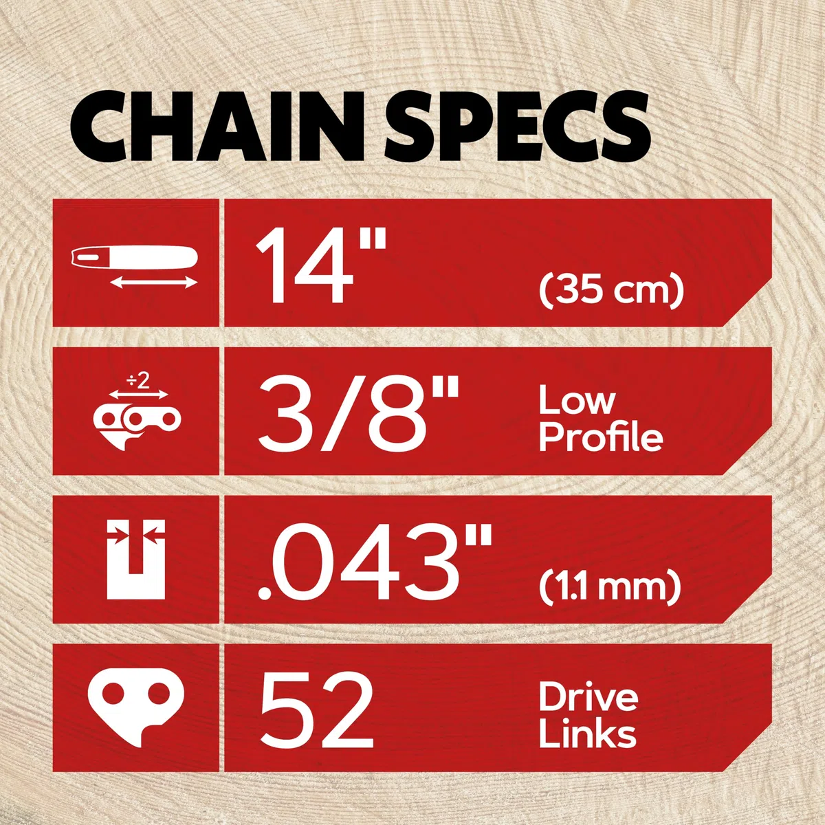 Oregon AdvanceCut Saw Chain Wycięty Łańcuszek do Piły, Stalowy, 52 Ogniwa