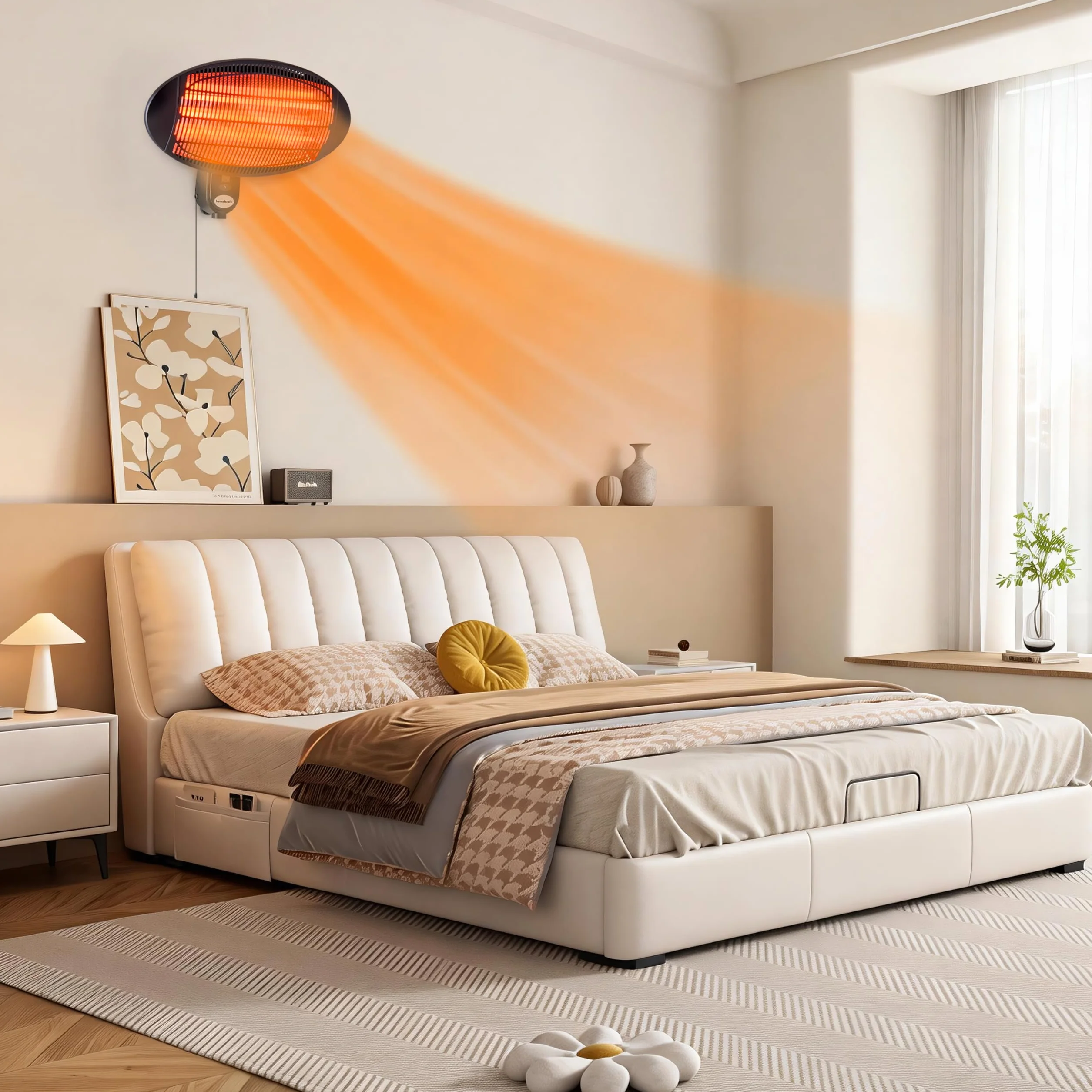 Bauerkraft Parasol ogrzewacz elektryczny promiennik tarasowy 2000W