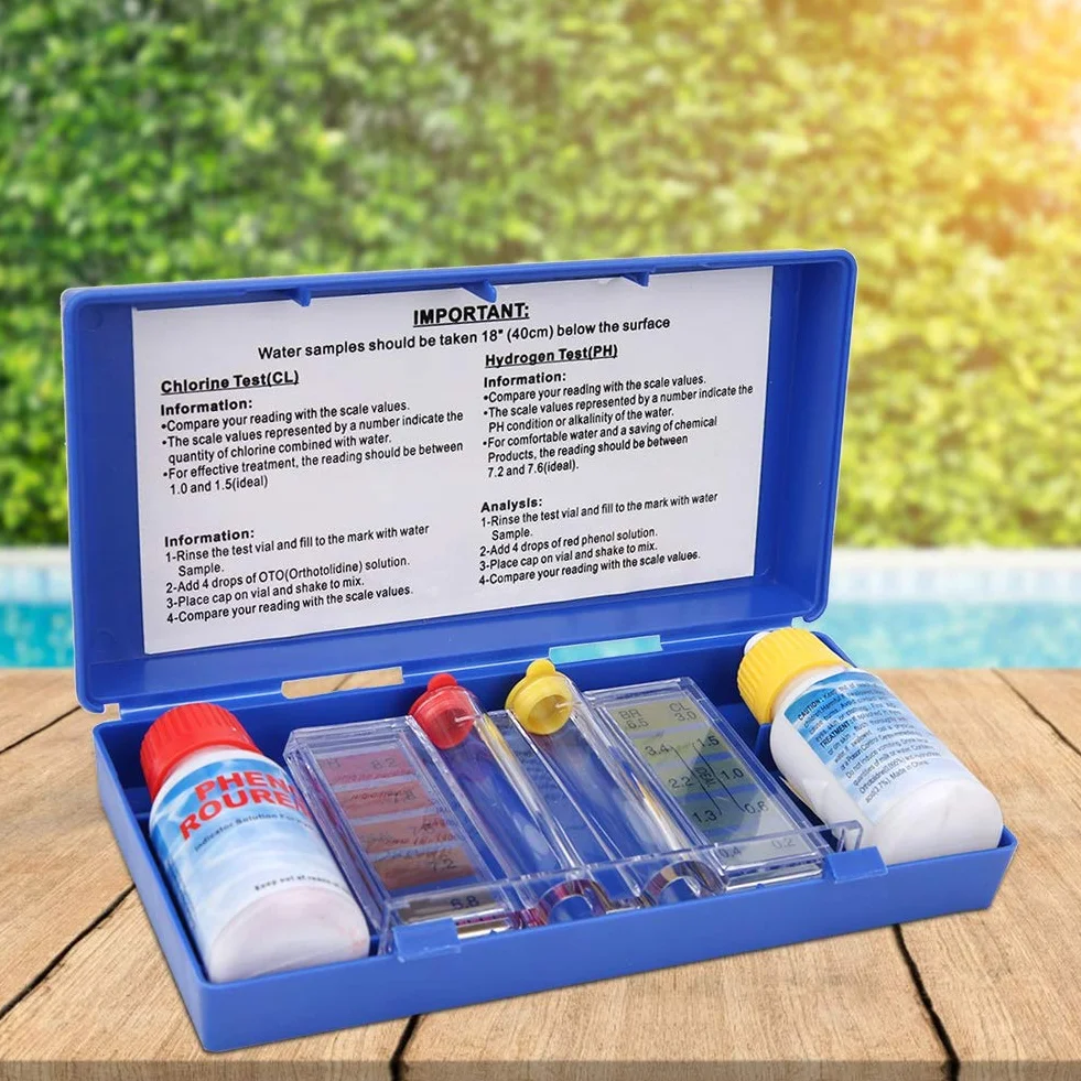 Fafeicy Tester Basenowy, Kompaktowy Tester PH Jakości Wody, Dokładne Wyniki dla Basenów Mieszkalnych i Spa
