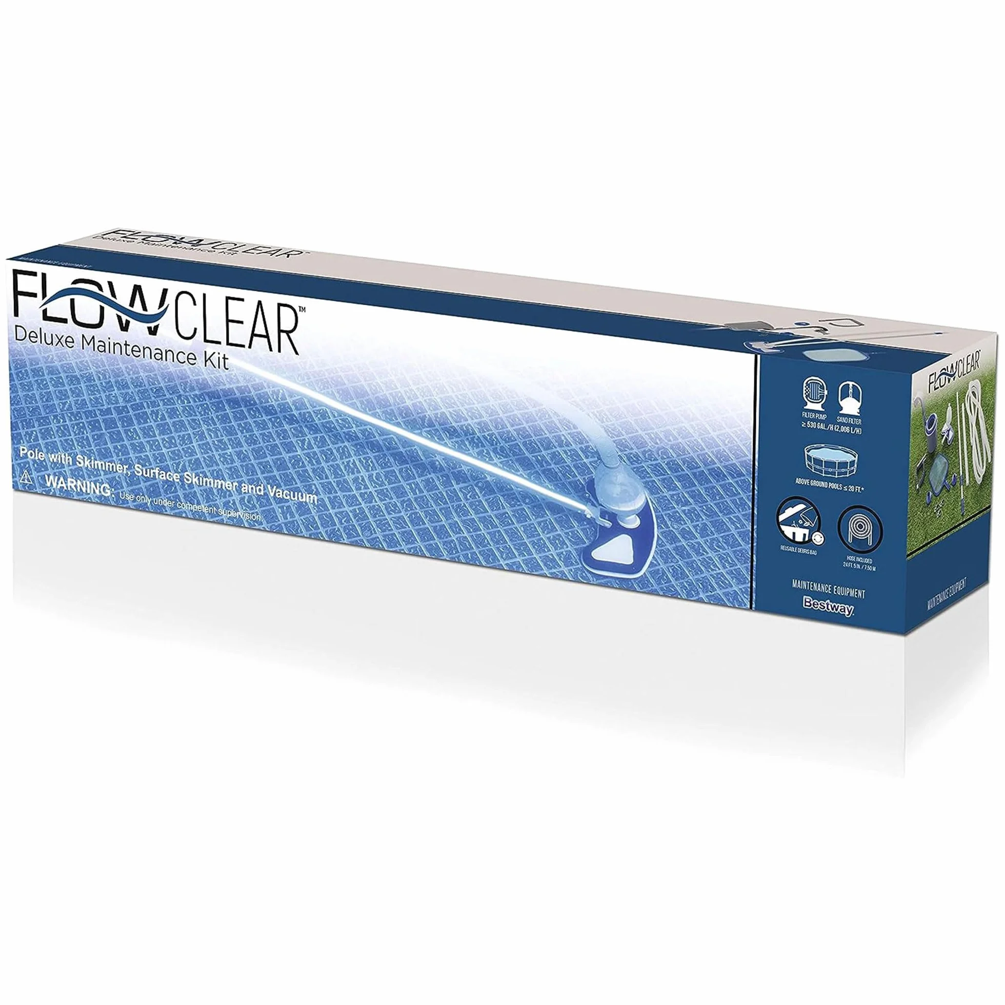 Bestway Flowclear Zestaw do Czyszczenia, Wielokolorowy, Do 610 cm