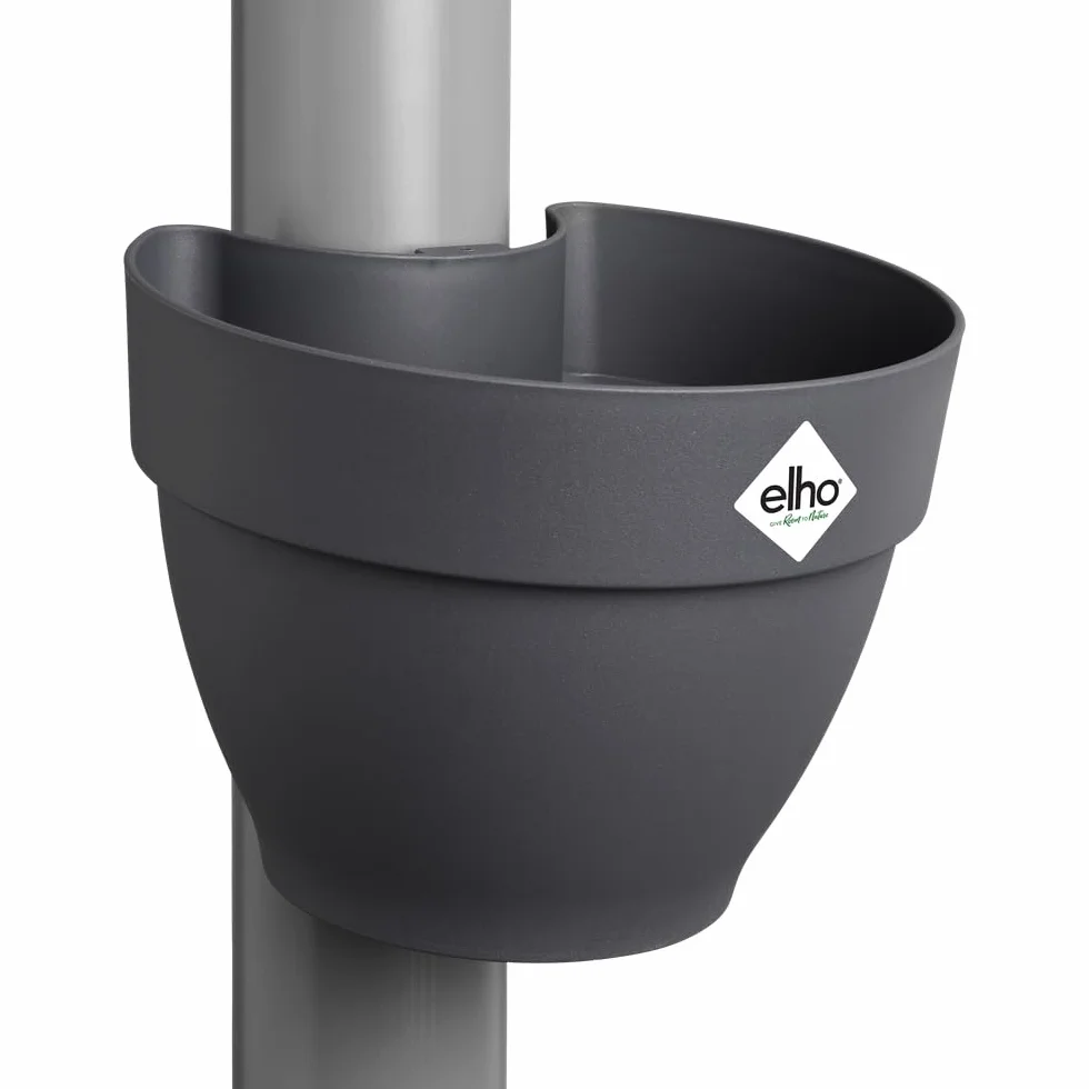 elho Vibia Campana Rura odpływowa Clicker 40, doniczka na kwiaty do użytku na zewnątrz, Ø 21,6 x wys. 16,3 cm, czarny/antracyt
