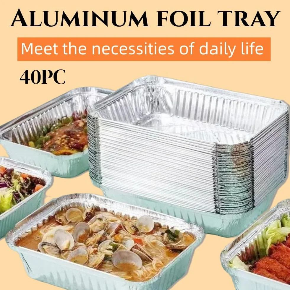 Aluminiowe miski, 40 szt. aluminiowych misek, miski do grilla, aluminiowe miski ociekowe, aluminiowe miski na tłuszcz, aluminiowe miski jednorazowe