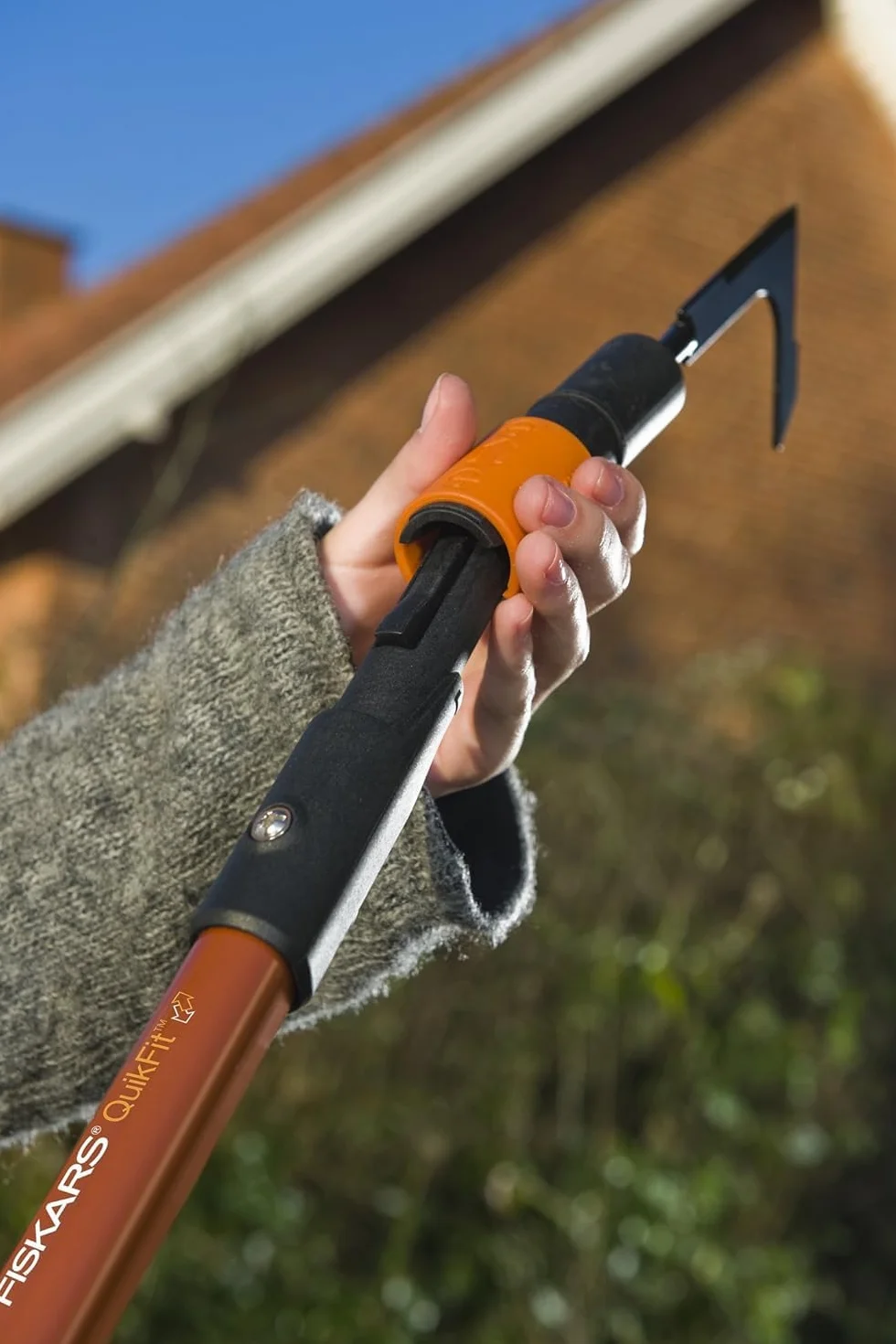 Fiskars Quikfit Chwastownik Ręczny, Czarny/Pomarańczowy, 25 cm x 7 cm