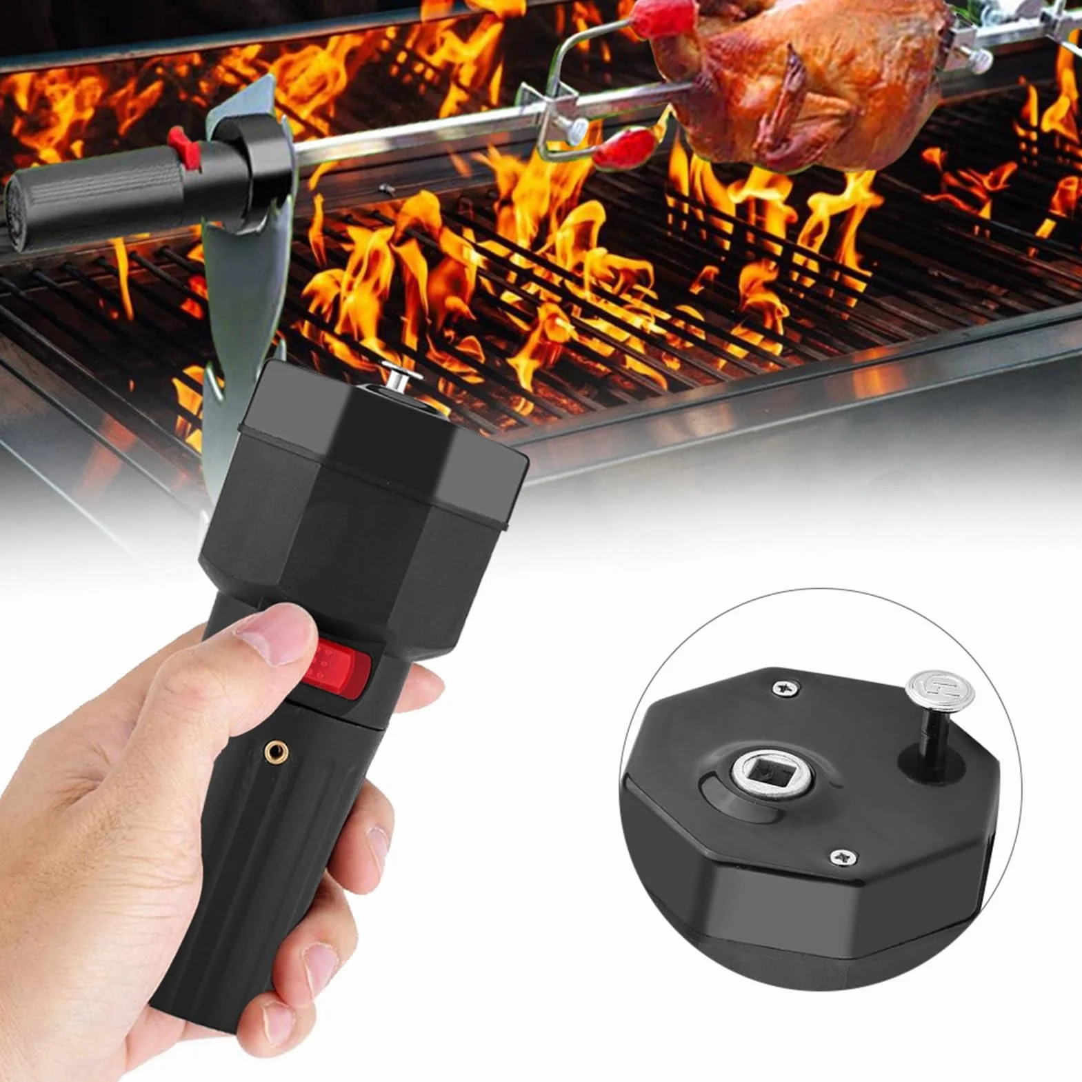 Estink Silnik Grillowy DC 1,5 V Zasilany Bateryjnie Akcesoria do Pieczenia