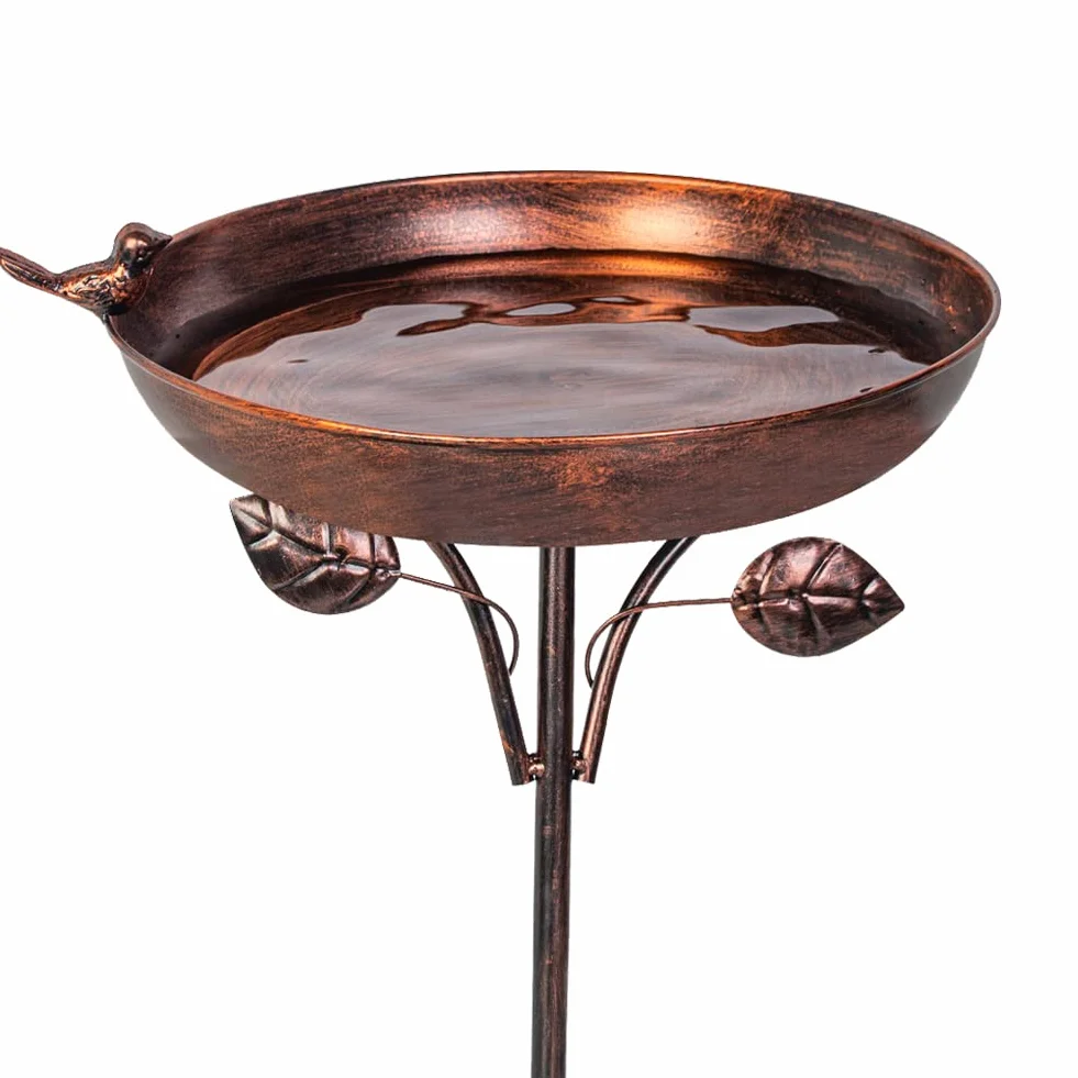 VEWOGARDEN Ogrodowa metalowa wanna dla ptaków 30 cm żeliwna z 5 zębami vintage