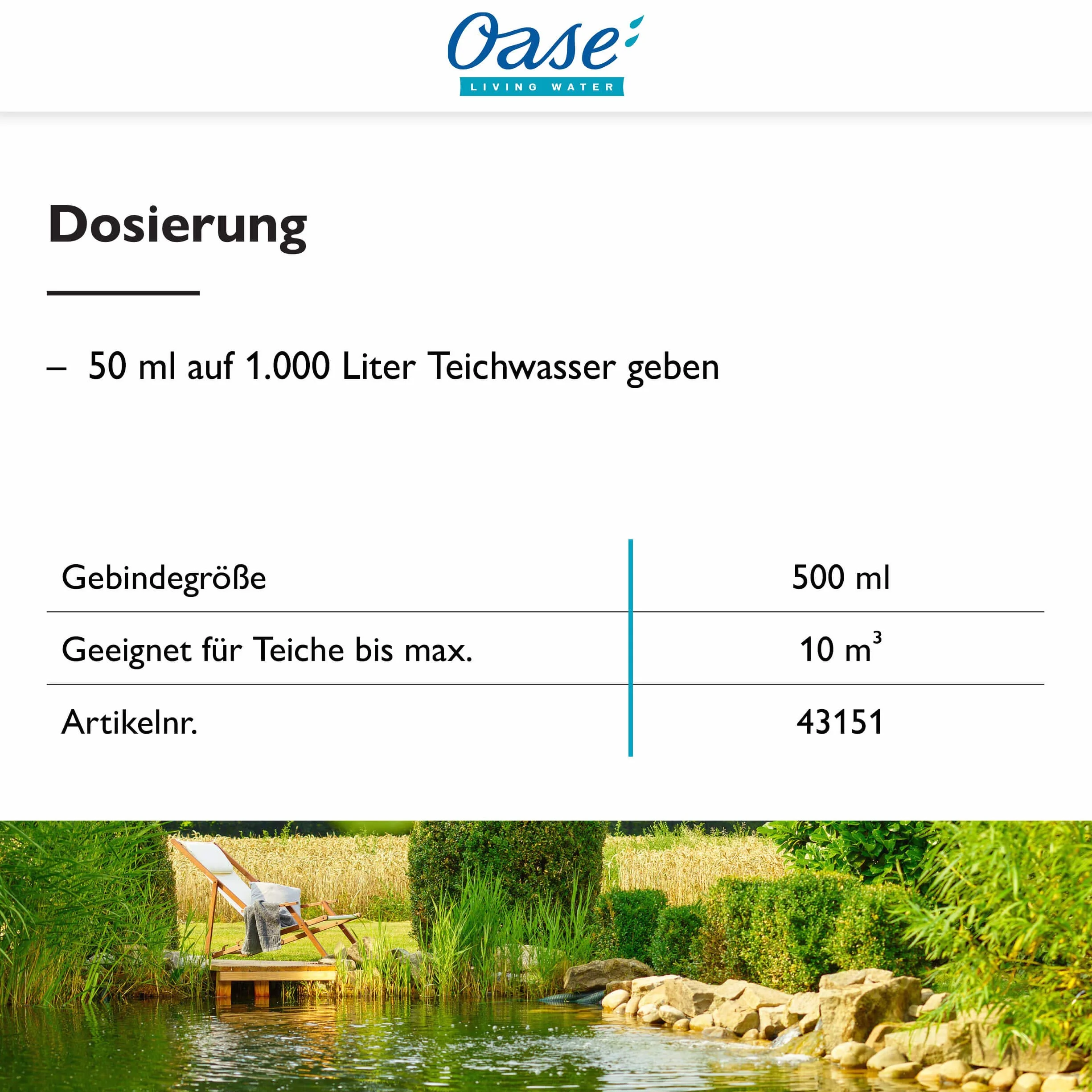Oase AquaActiv Safe&Care uzdatniacz wody do stawów 500 ml