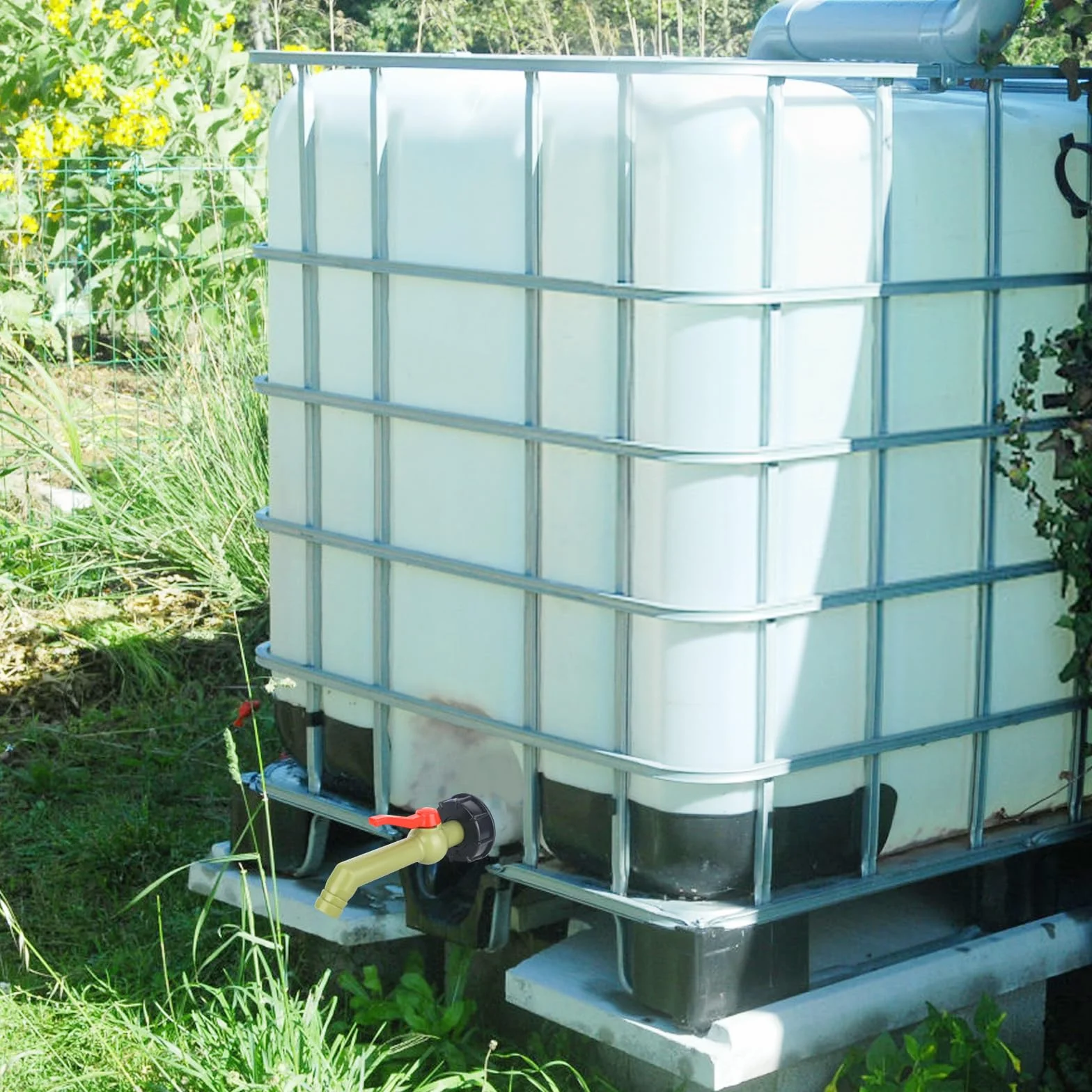 IBC Kran spustowy i zawór kulowy IBC, 1 calowy kran do zbiorników wody deszczowej (DN40/50)