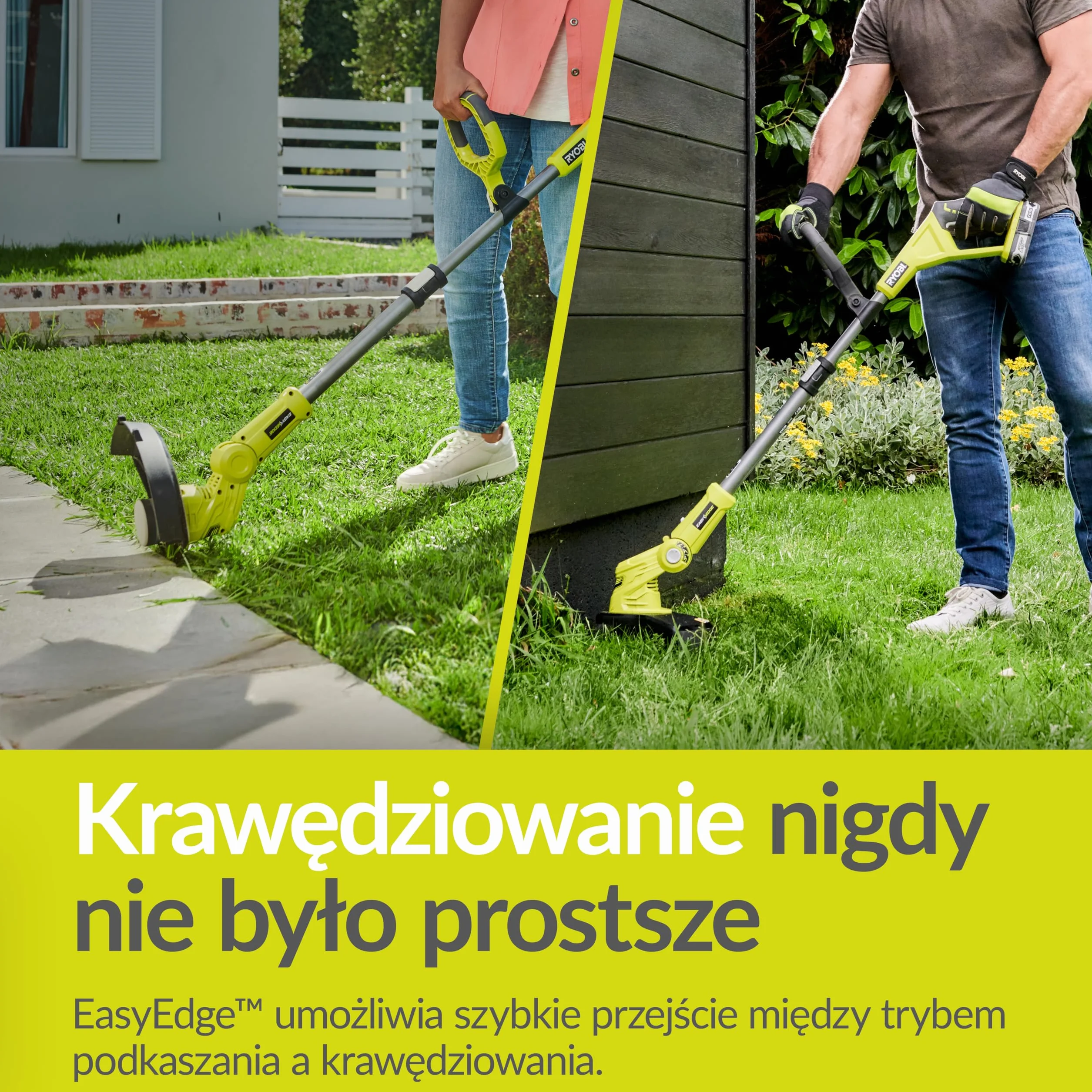 Ryobi Podkaszarka 18 V, OLT1832, Szerokość Koszenia 25 cm Lub 30 cm, Teleskopowy Regulowany Wysięgnik, Wersja bez Akumulatora i Ładowarki