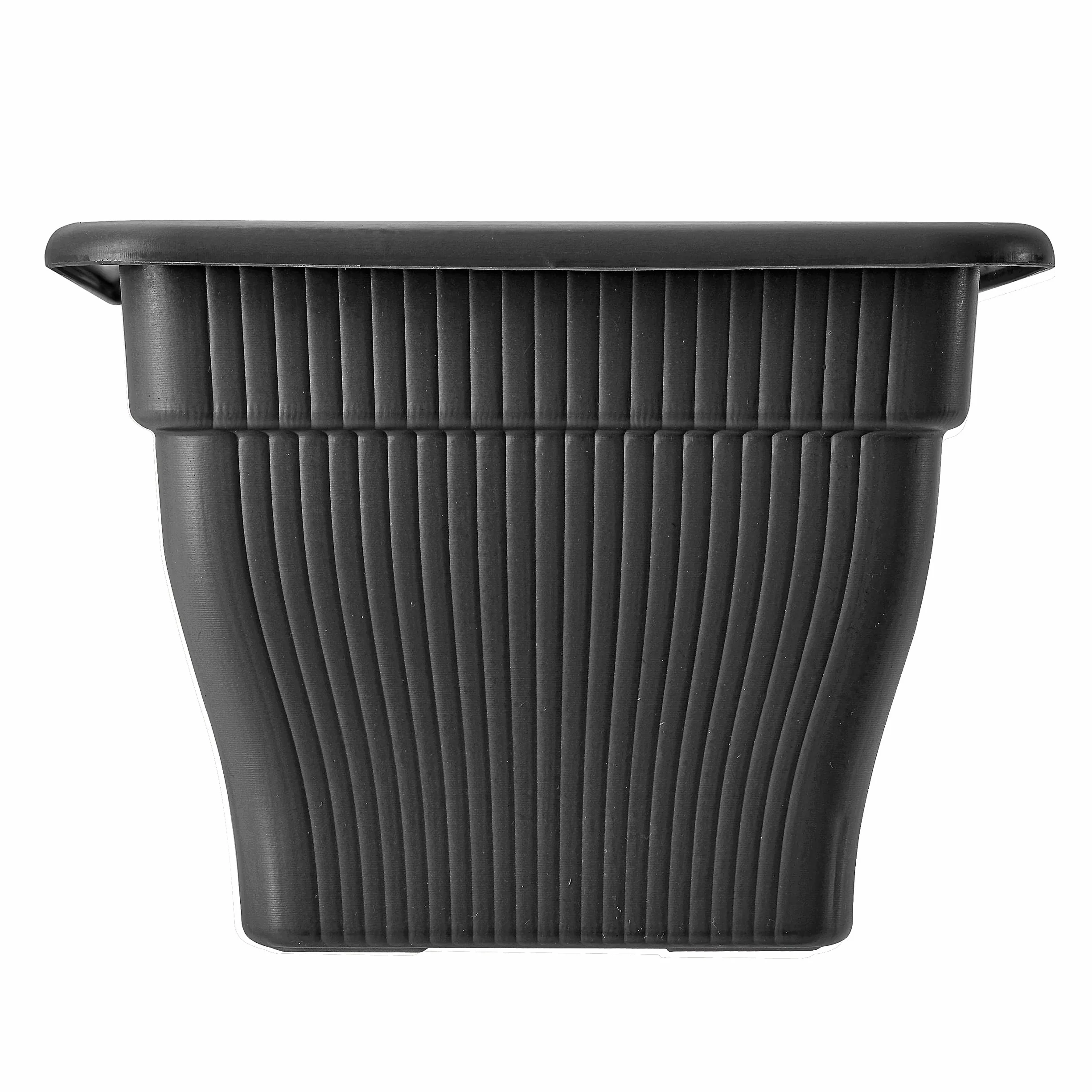 2 x skrzynka balkonowa 100 cm, skrzynka na kwiaty ze zbiornikiem wody, antracytowa, 25 l, skrzynka na kwiaty, odporna na warunki atmosferyczne, z wkładką, długa skrzynka balkonowa do ogrodu i na
