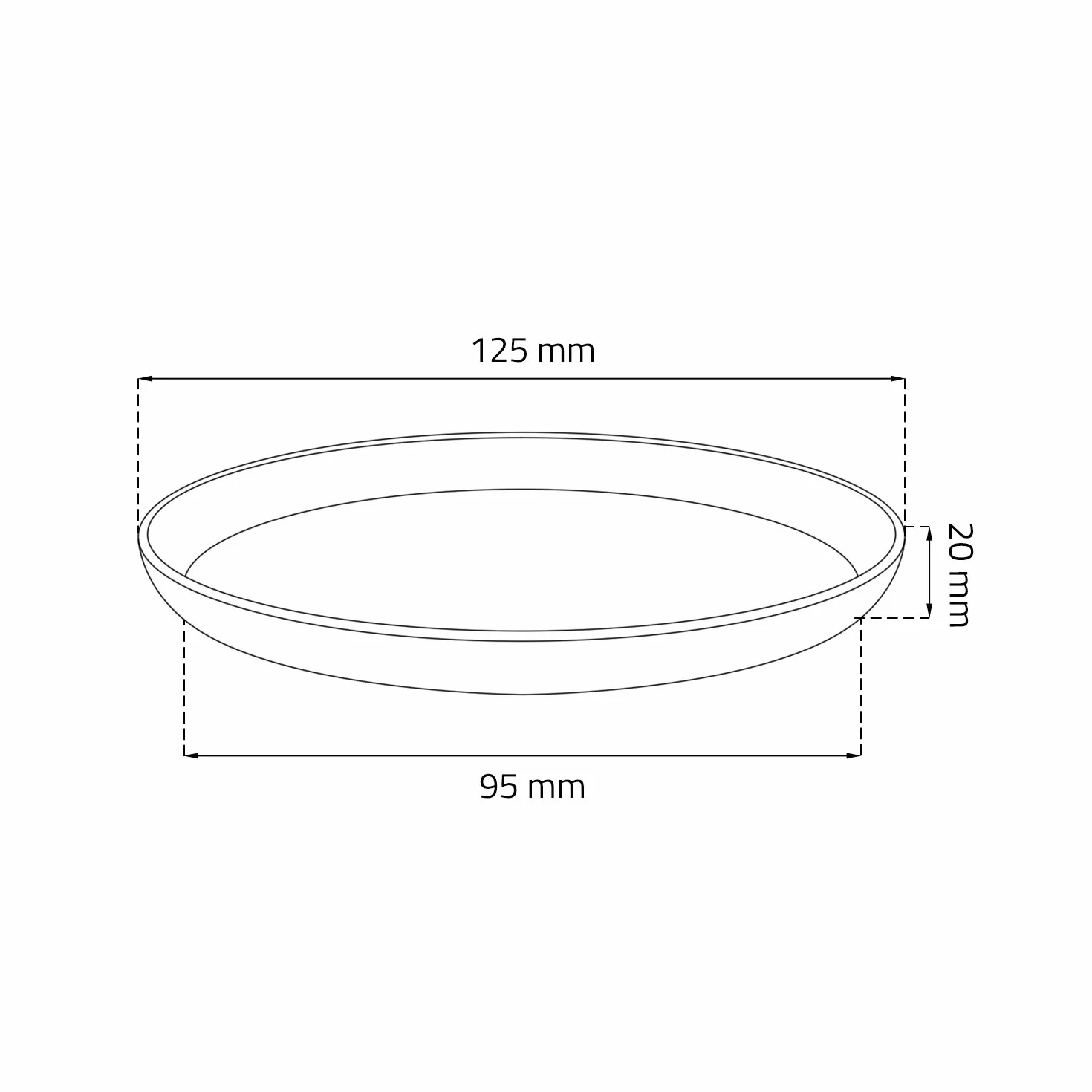 Doniczka ceramiczna Ekoceramika szara 160 mm z podstawką