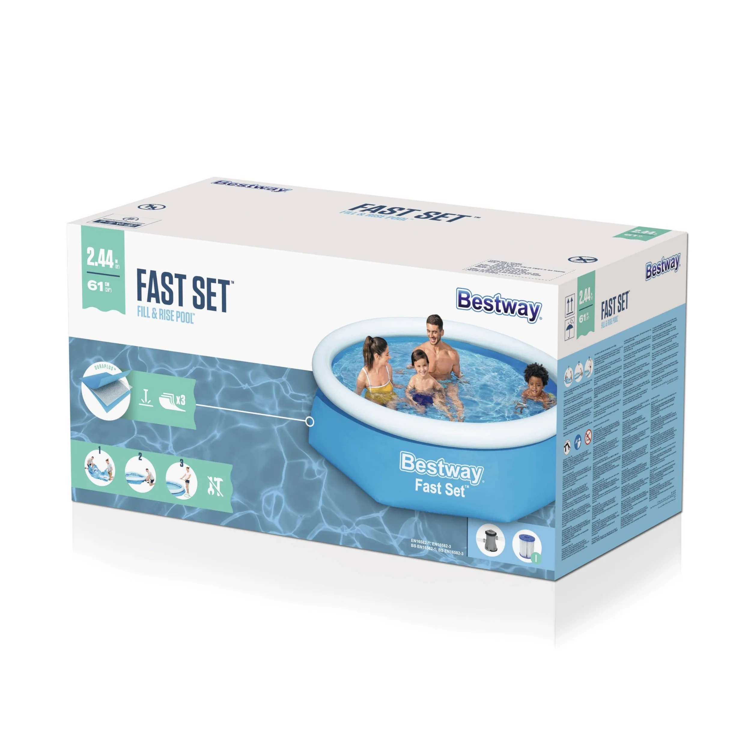 nadmuchiwany basen Bestway 244 x 61 cm Niebieski 1880 L