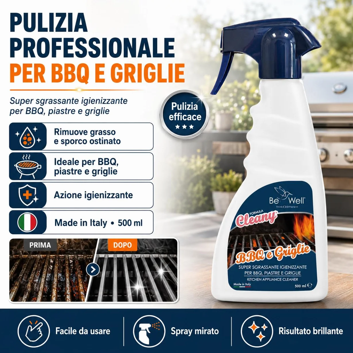 Odtłuszczacz do grilla w sprayu 500 ml Włochy