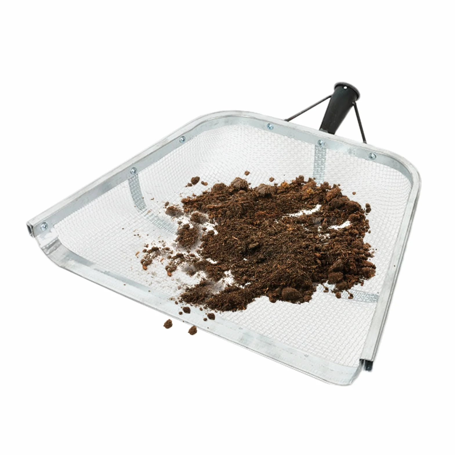 Łopata do przesiewania piasku, łopata do przesiewania piasku, łopata przesiewająca z uchwytem ułatwiającym chwyt, przenośne ergonomiczne sitko, narzędzie do zbierania sitka do ogrodnictwa rolnictwa