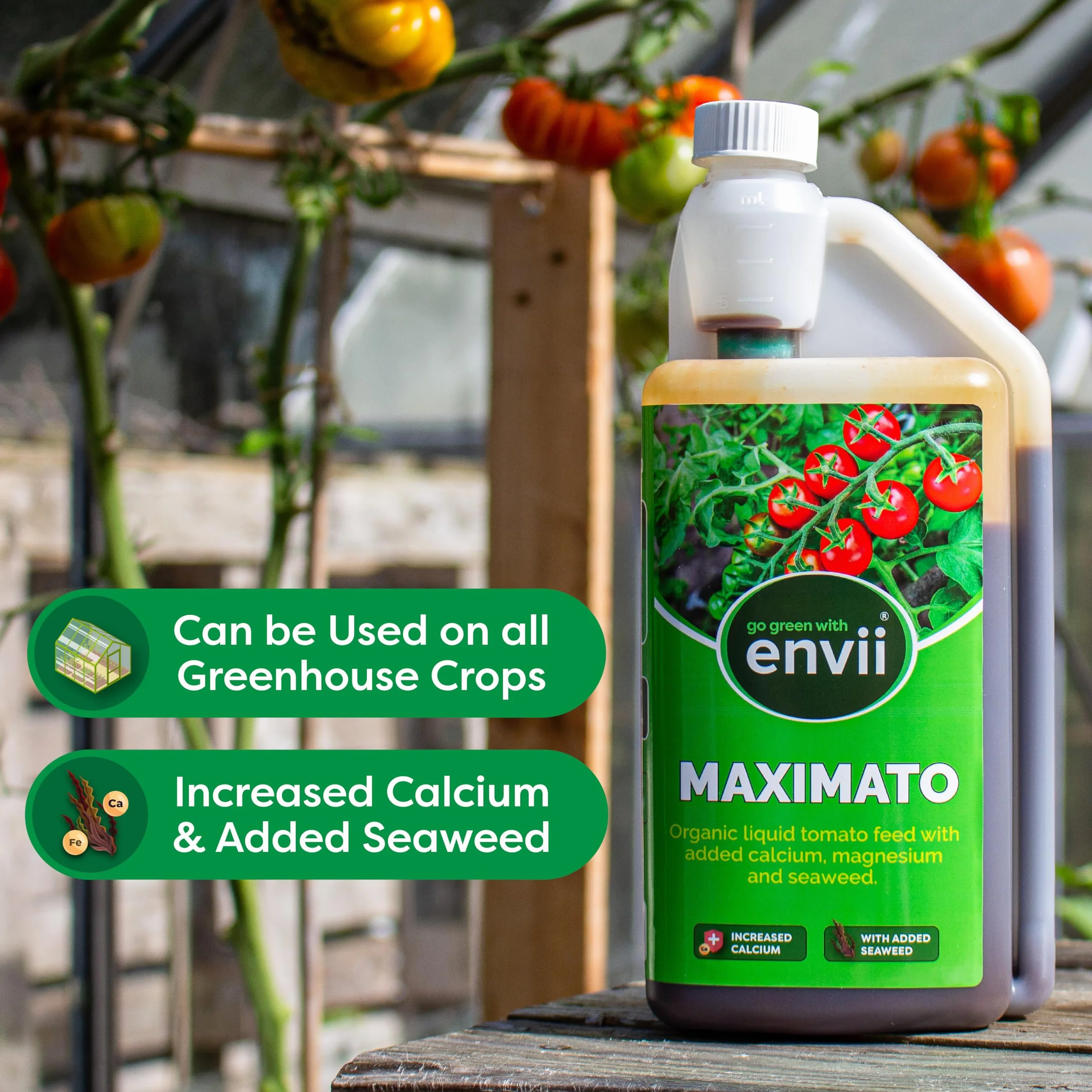 Envii Maximato – bio nawóz do pomidorów – poprawia wzrost roślin i zbieranie pomidorów 500 ml