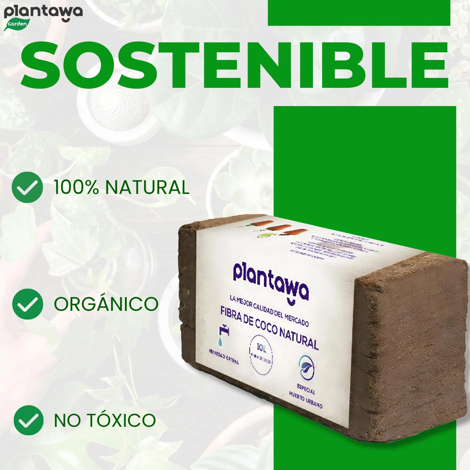 Włókno kokosowe 120 l, 10 l x 12 bloków podłoża kokosowego naturalne
