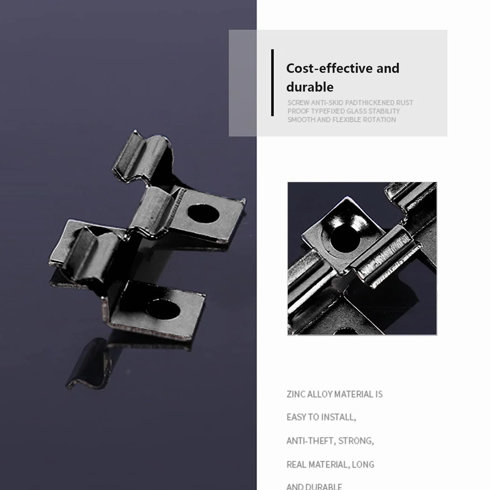 100 sztuk klipsy ze stali nierdzewnej WPC do deski, klipsy do montażu desek tarasowych (kolor czarny, 7,5 mm)