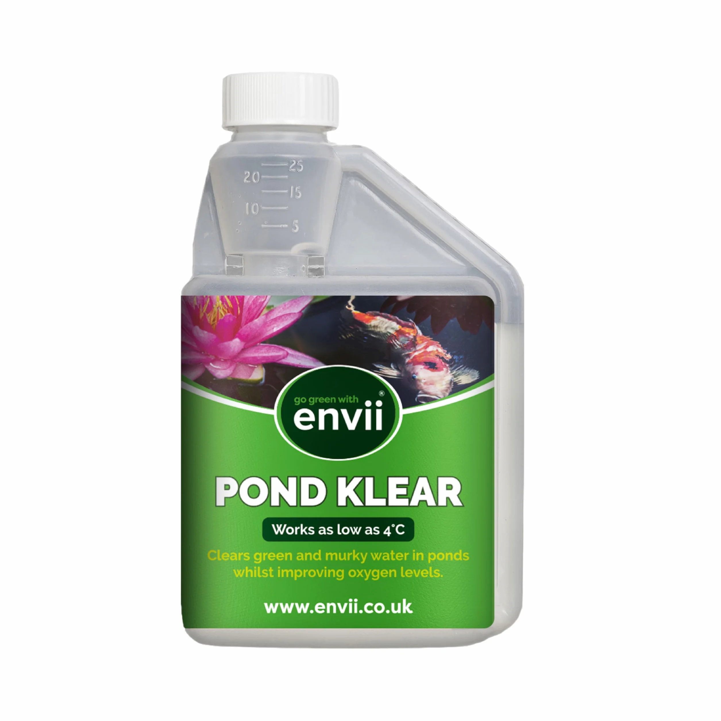 envii Pond Klear - oczyszczanie wody z zielonego stawu korzystne dla bakterii poprawia przejrzystość wody do 4°C (Leczy do 10 000 litrów)