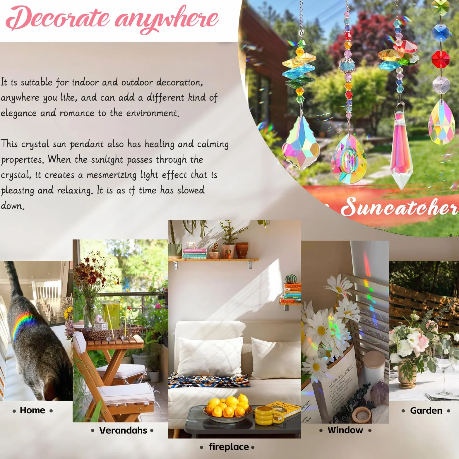 500 szt. DIY zestawy do tworzenia łapaczy słońca dla dorosłych, kryształowy łapacz słońca, artykuły artystyczne i rzemieślnicze, zestaw z kolorowymi kryształami, koraliki, tęczowy pryzmat, do